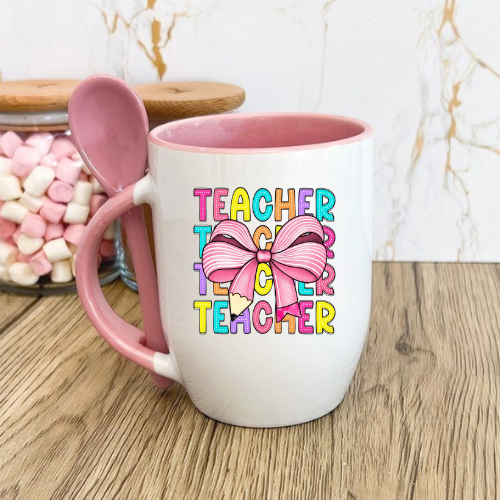 Personalised Teachers Mug and Spoon - Image 3
