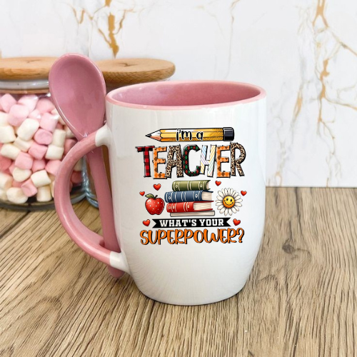 Personalised Teachers Mug and Spoon - Image 5