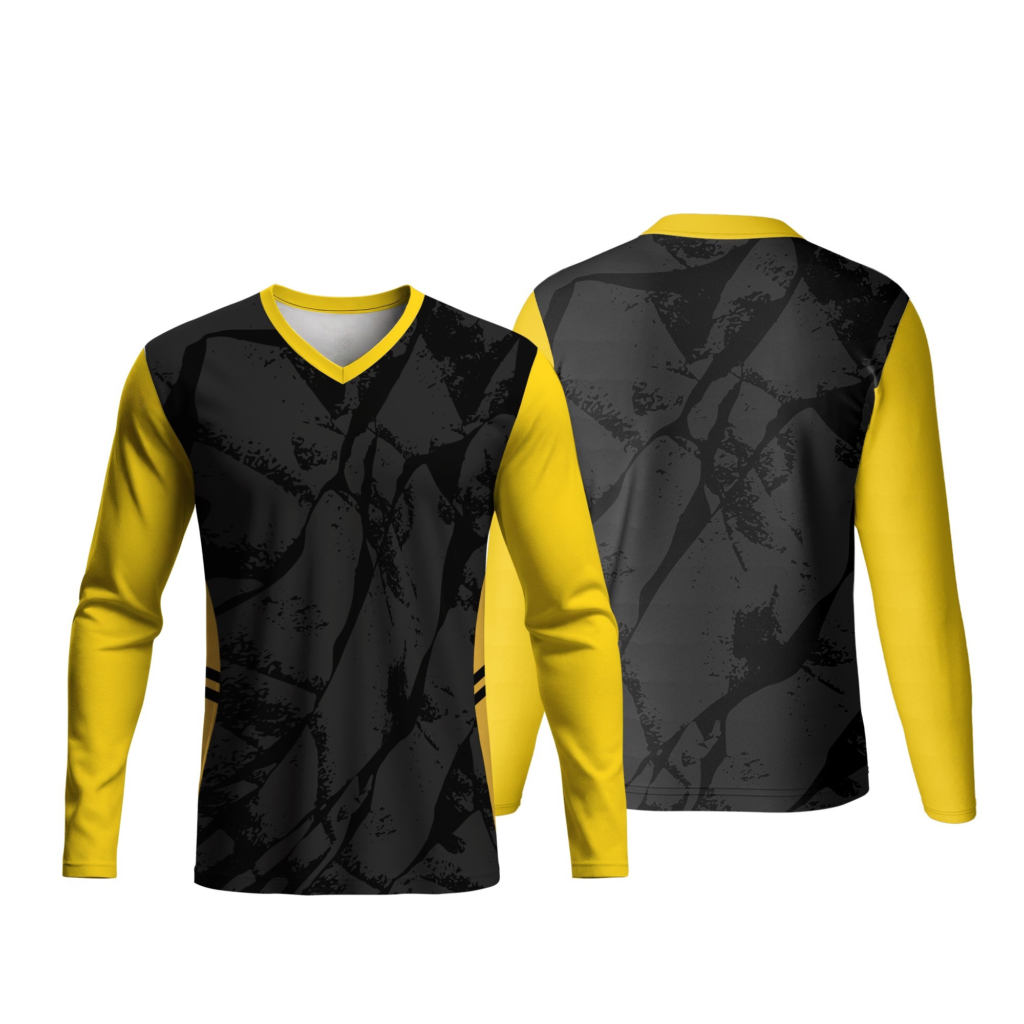 V-Neck Long Sleeve Soccer Shirt | Fitted Sleeves - Image 5