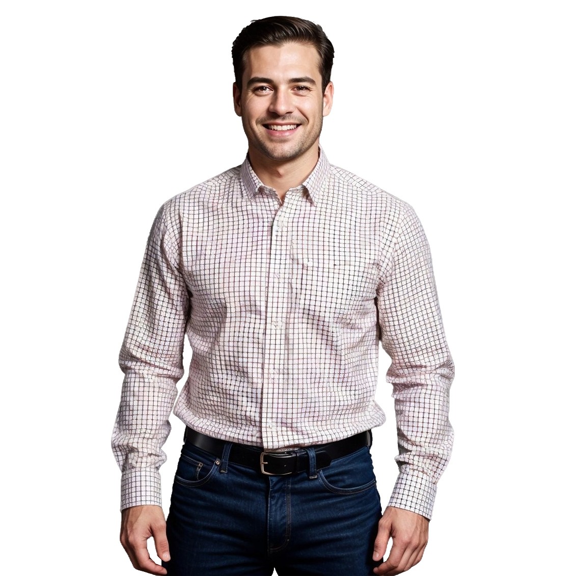 Branford Red & Blue Check Lounge Shirt Men's
