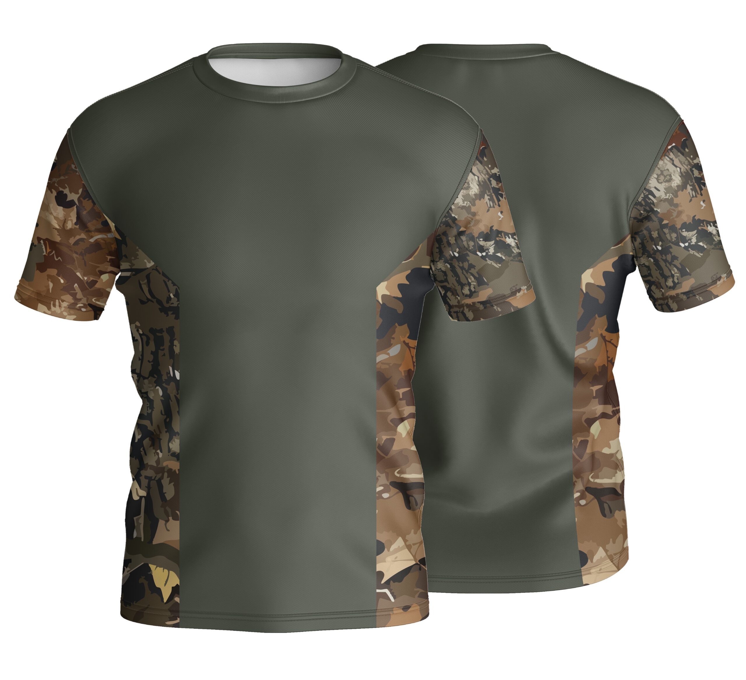 Unisex Short Sleeve Crew Neck T-Shirt | Pique Knit | Camo Design