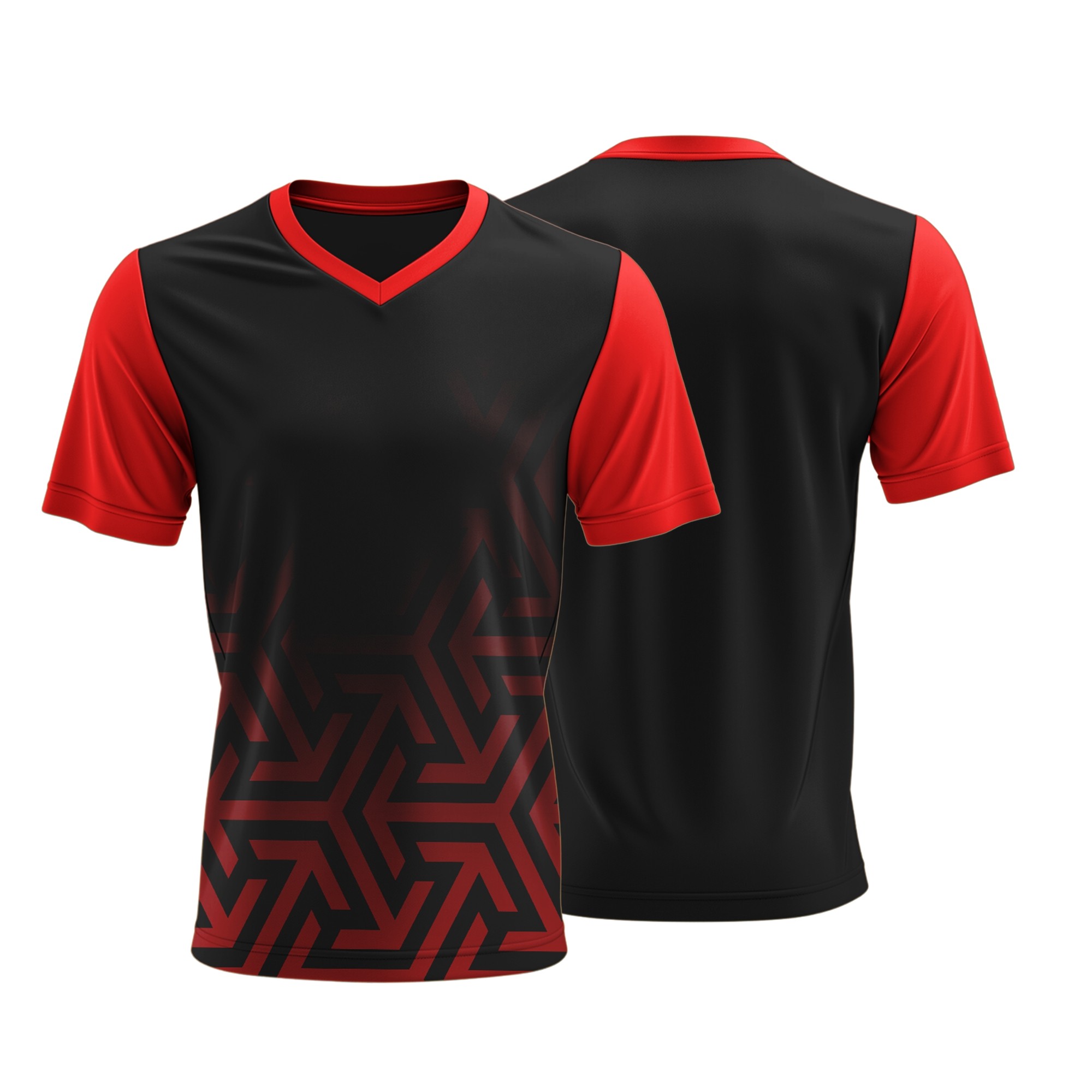 Unisex Dye Sublimated Short Sleeve V-Neck T-Shirt | Drop Needle Square | Corporate Design - Image 6