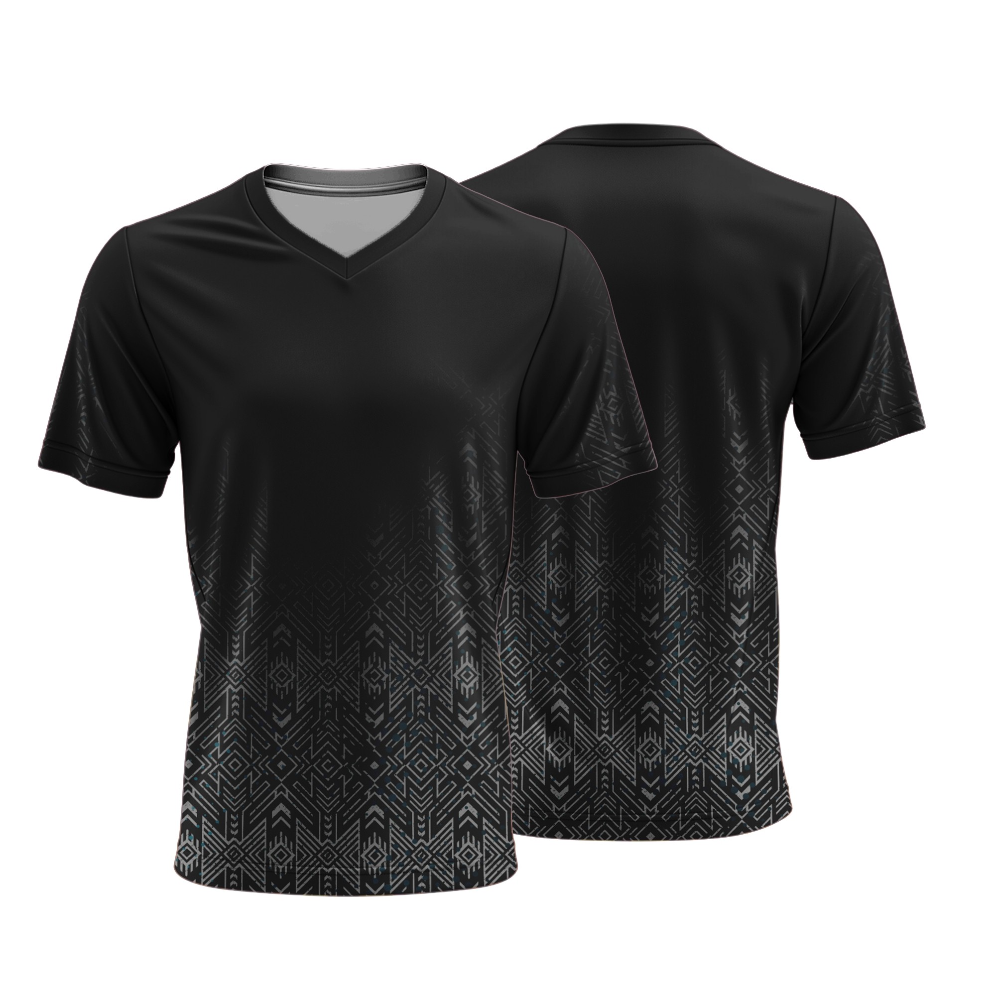 Unisex Short Sleeve V-Neck T-Shirt | Interlock | Africa Design - Image 3