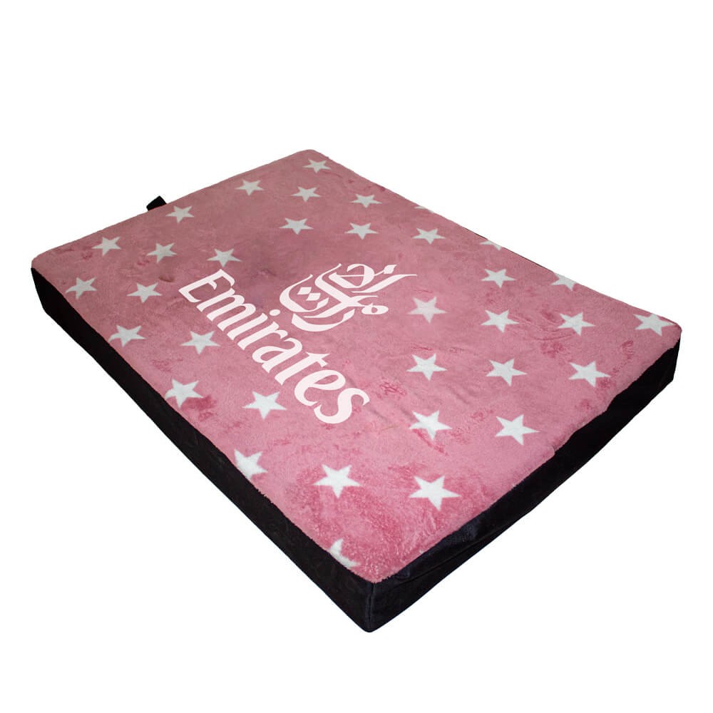 Luna Medium Pet Bed with Removable Mongolian Fleece Cover With Canvas Base - Image 3