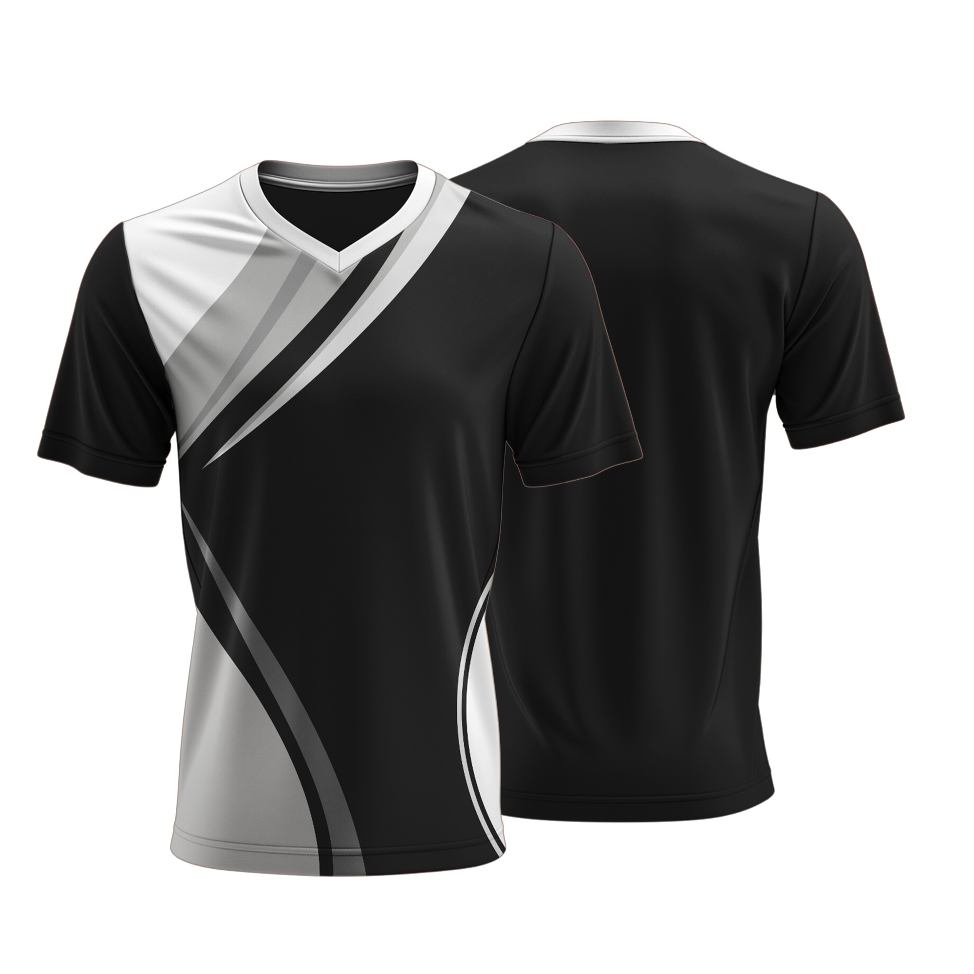 Unisex Dye Sublimated Short Sleeve V-Neck T-Shirt | Drop Needle Square | Corporate Design - Image 5
