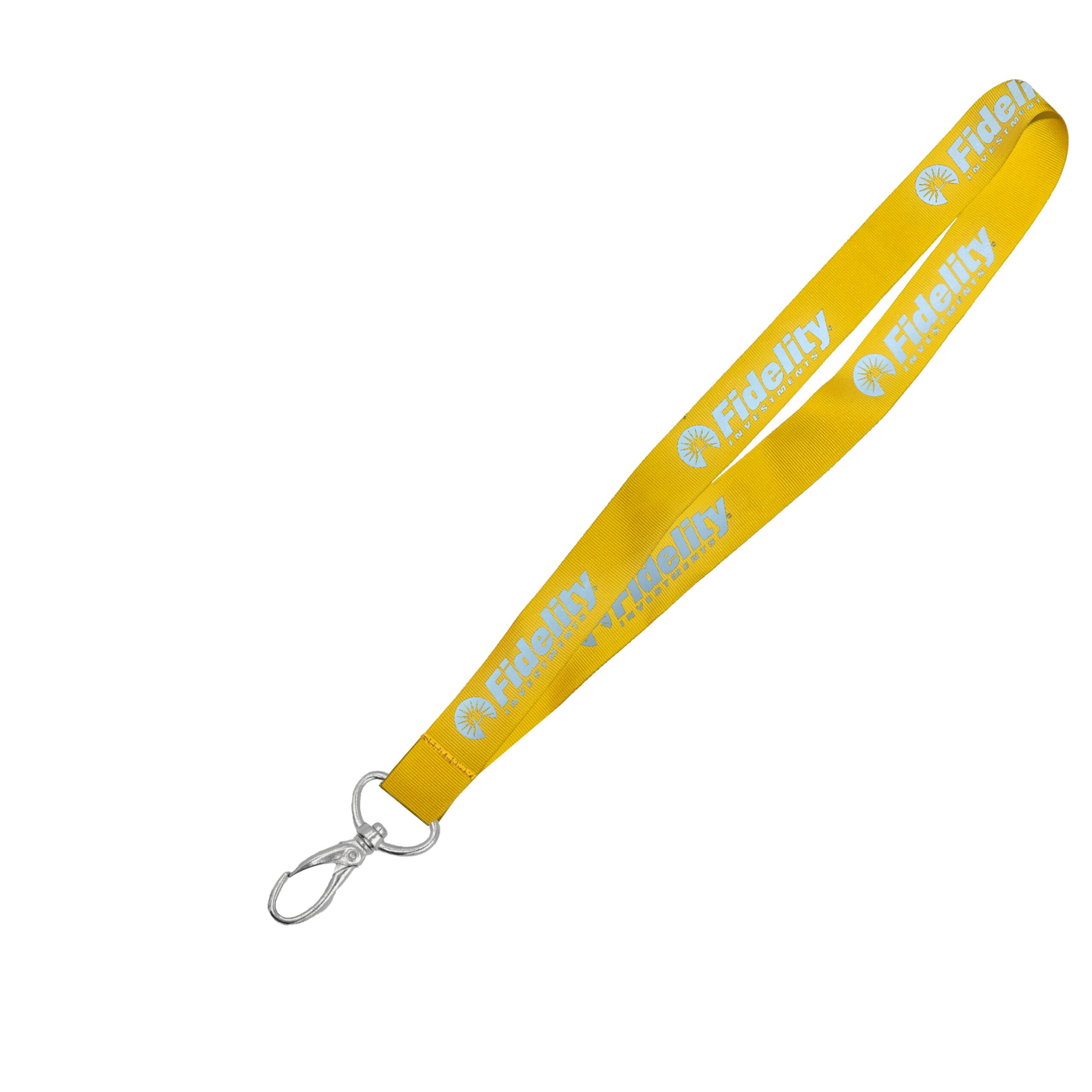 Hi-Viz Lanyard Silver Reflective Print D/Sided with Lobster Clip - Image 3