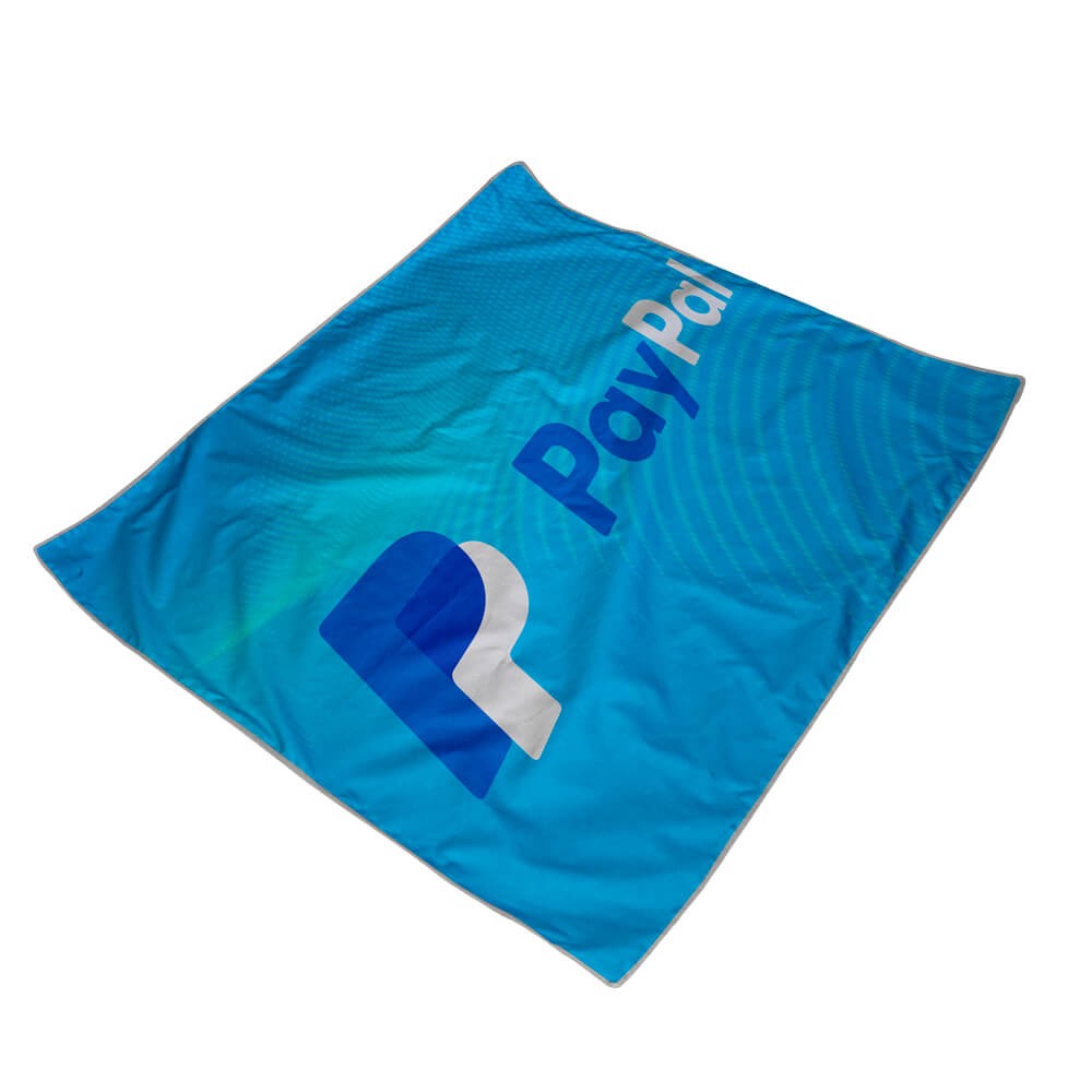 Lance-Leaf Quick Drying Picnic Blanket With Waterproof Backing S/S Print Binded With Petersham Webbing - Image 3