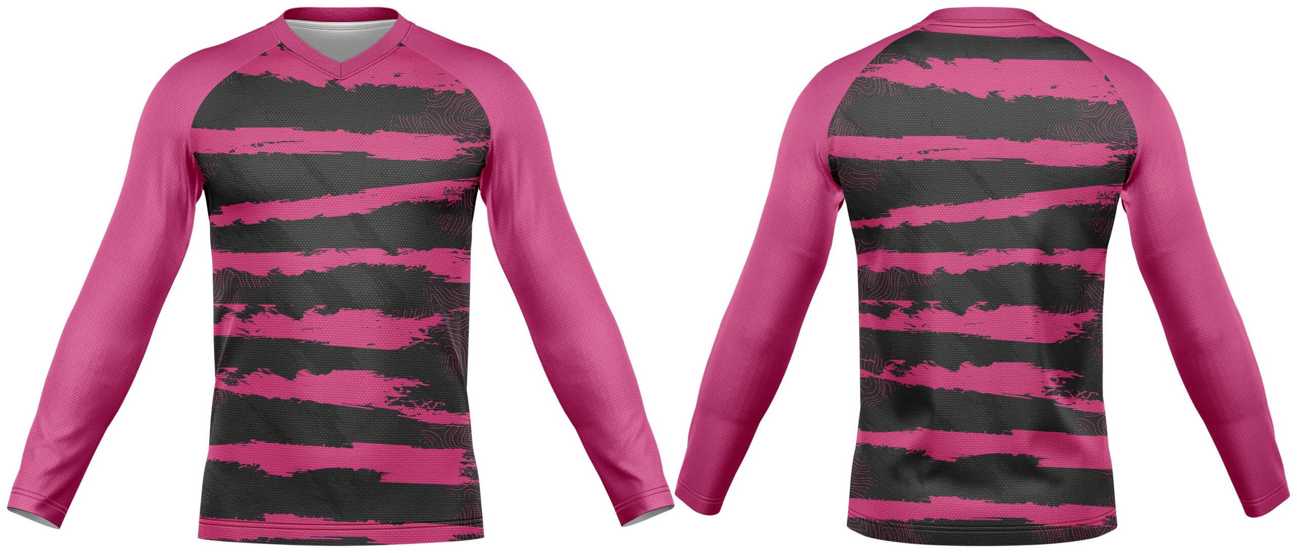 V-Neck Long Sleeve Soccer Shirt | Raglan Sleeves