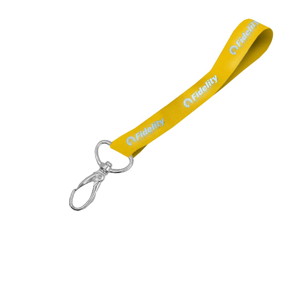 Hi-Viz Wrist Phone Strap Silver Reflective Print S/Sided with Lobster Clip - Image 2