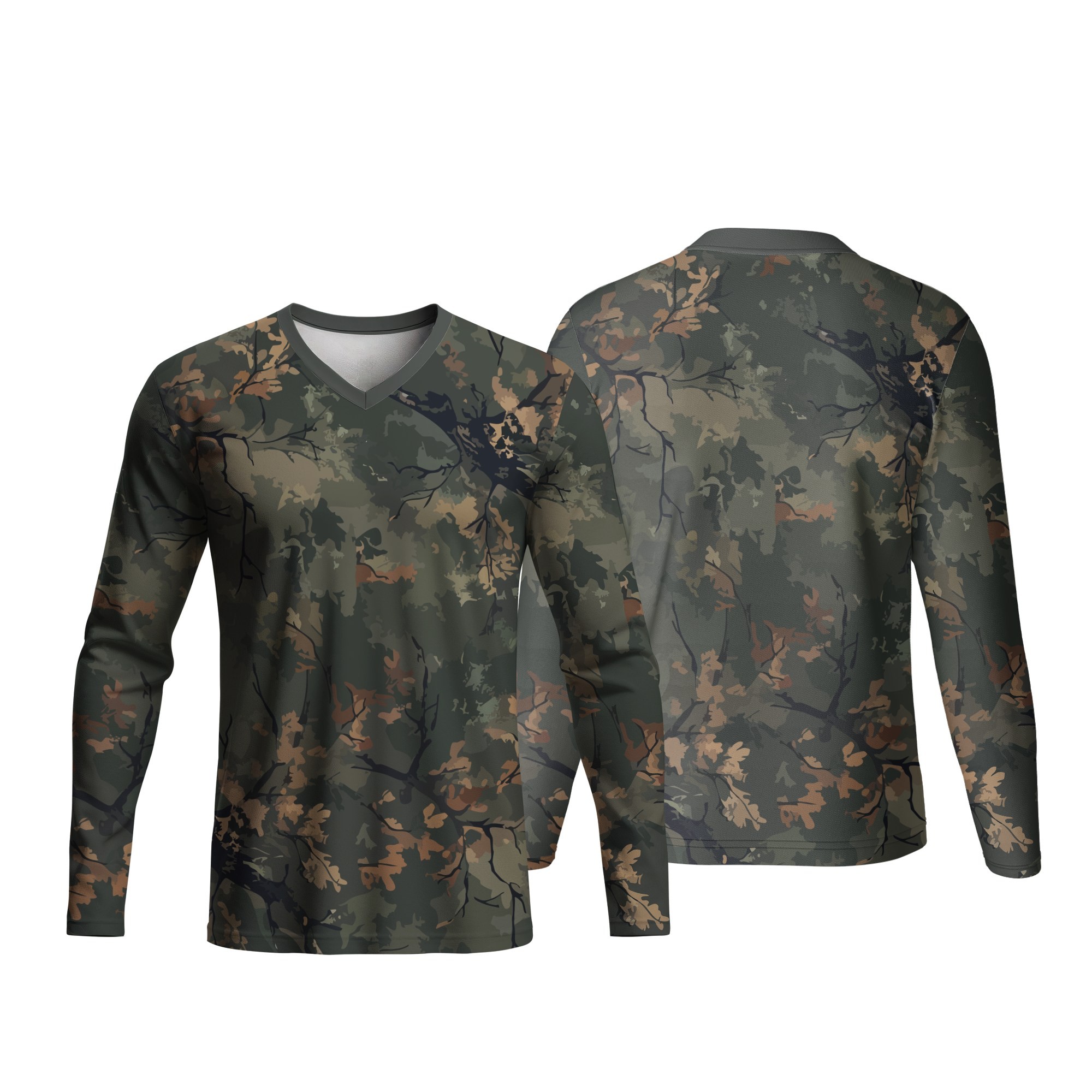 Unisex Long Sleeve V-Neck T-Shirt | Dry Tec - Image 3