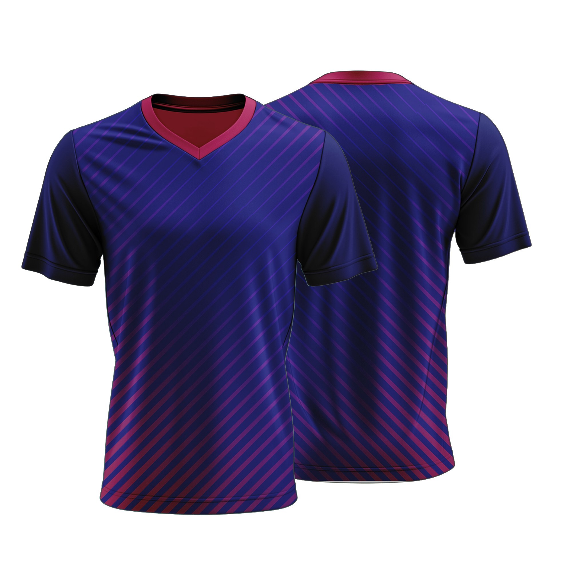 Unisex Short Sleeve V-Neck T-Shirt | Drop Needle Square | Sport Design - Image 6