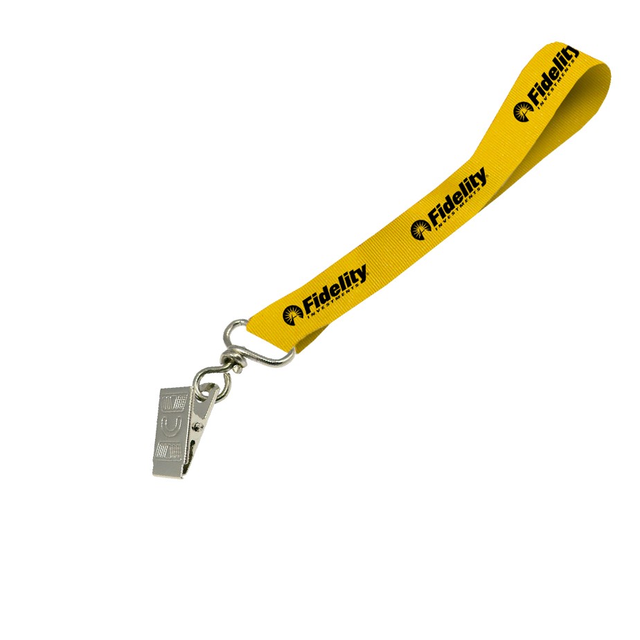Hi-Viz Wrist Phone Strap Black Sublimation Print S/Sided with Crocodile Clip - Image 3