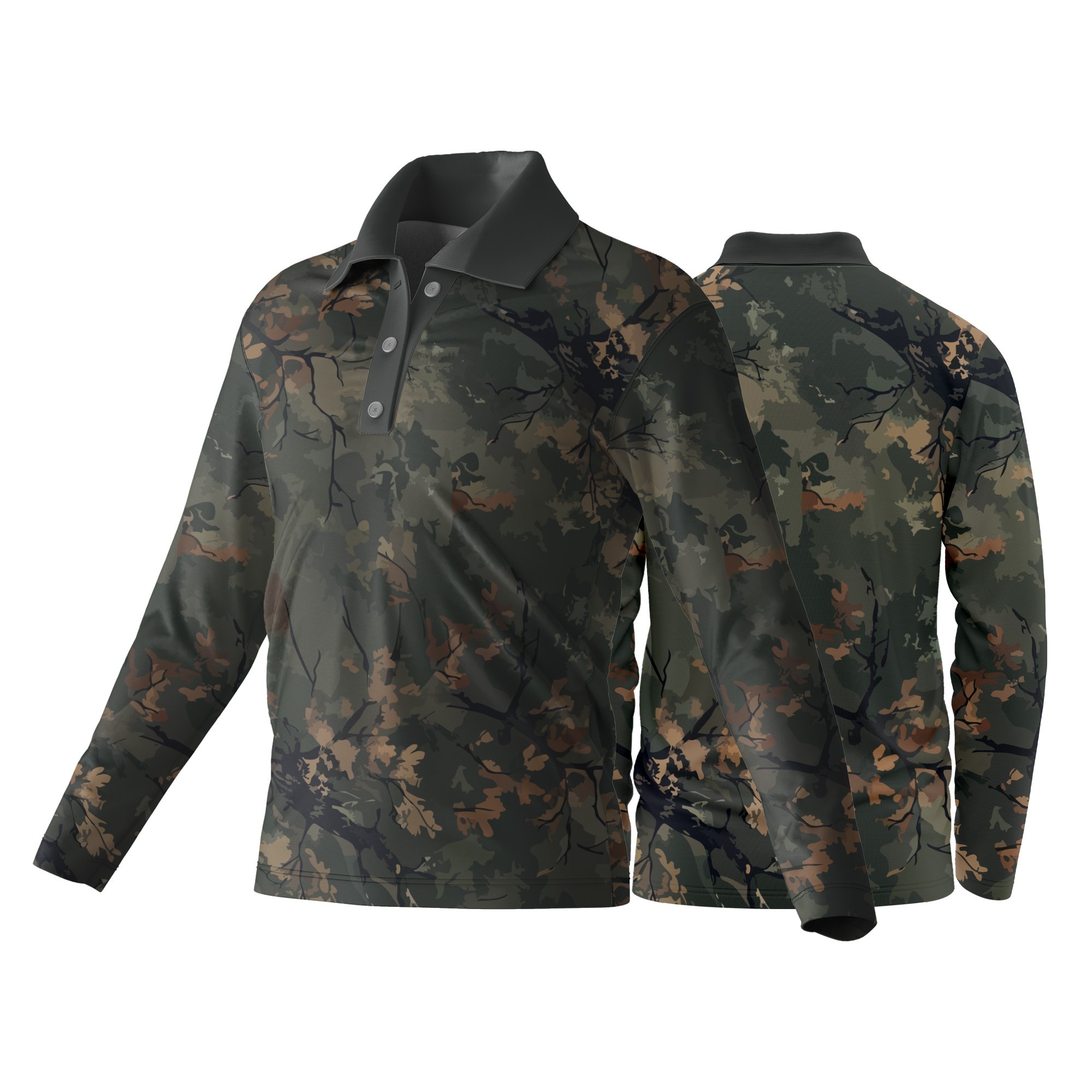 Unisex Long Sleeve Golf Shirt | Dry Tec
