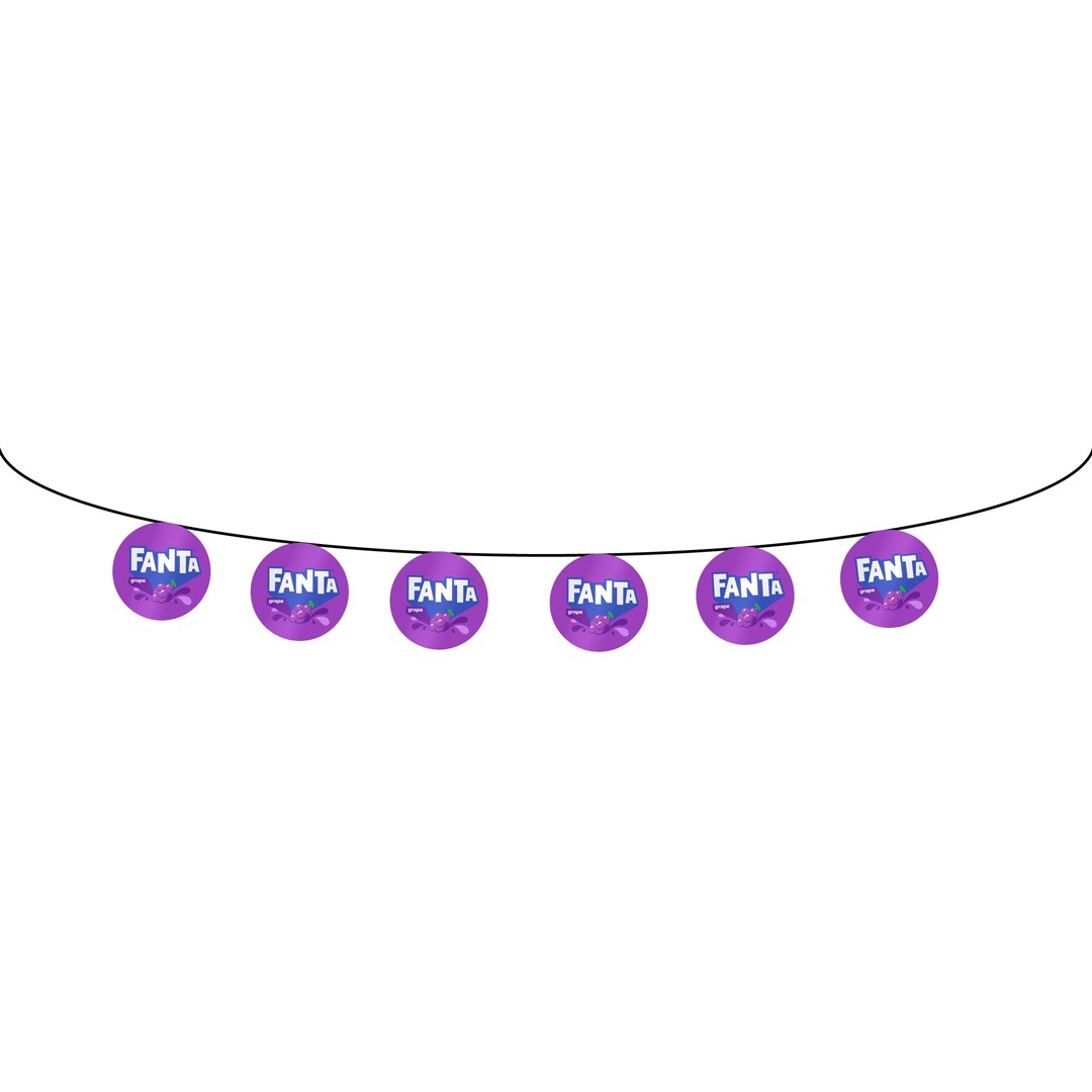 Circular Pennants. Double sided, PVC