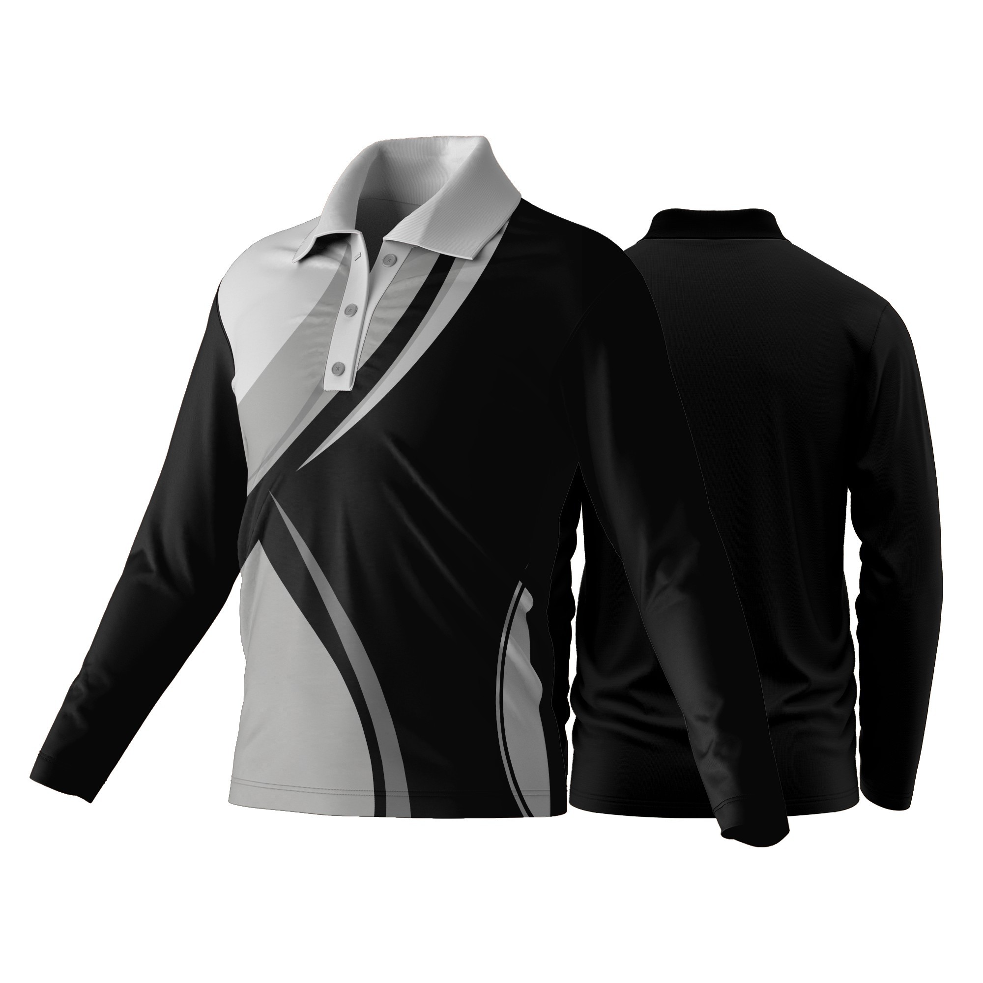 Unisex Dye Sublimated Long Sleeve Golf Shirt | Dry Tec | Corporate Design - Image 3