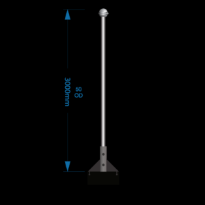 flagpole-3m-with-wall-bracket-select-w1-w2-w3-including-installation-one-unit