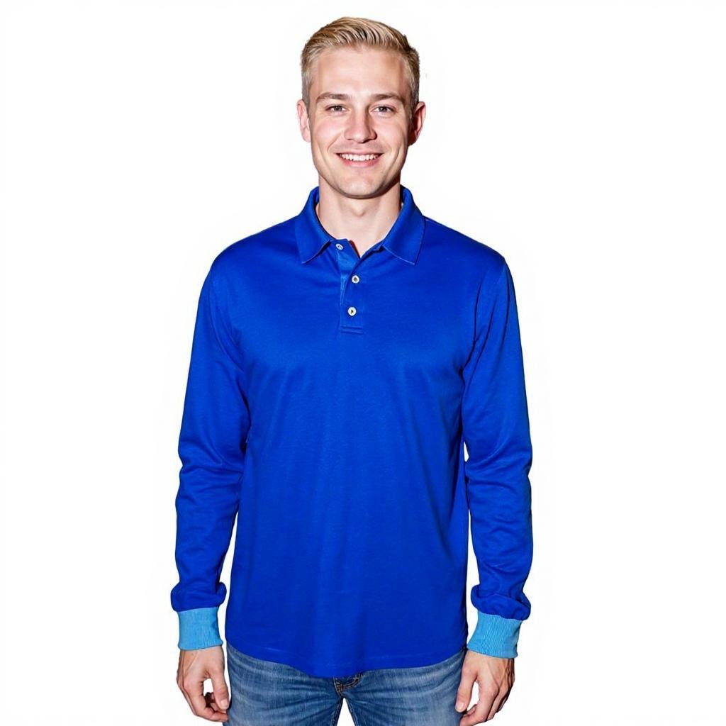Sea Biscuit Combed Cotton Long Sleeve Golfer - Image 9