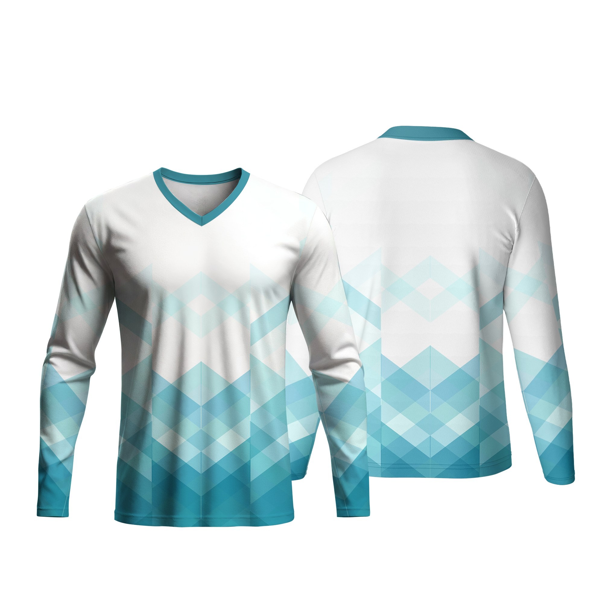 Kids V-Neck Long Sleeve Soccer Shirt | Fitted Sleeves - Image 4