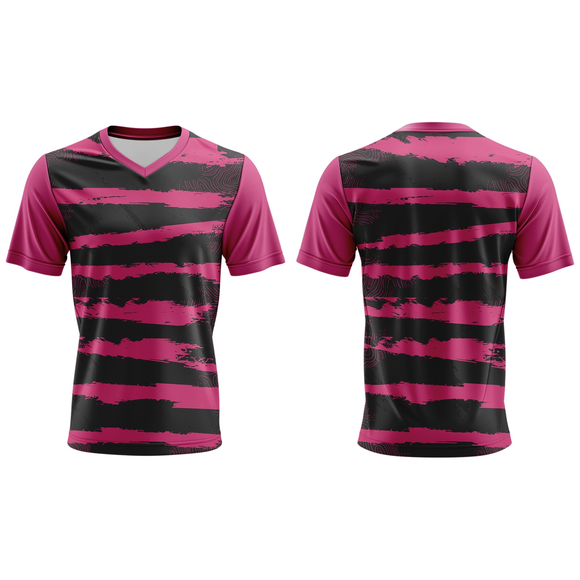 V-Neck Short Sleeve Soccer Shirt | Raglan Sleeves - Image 3