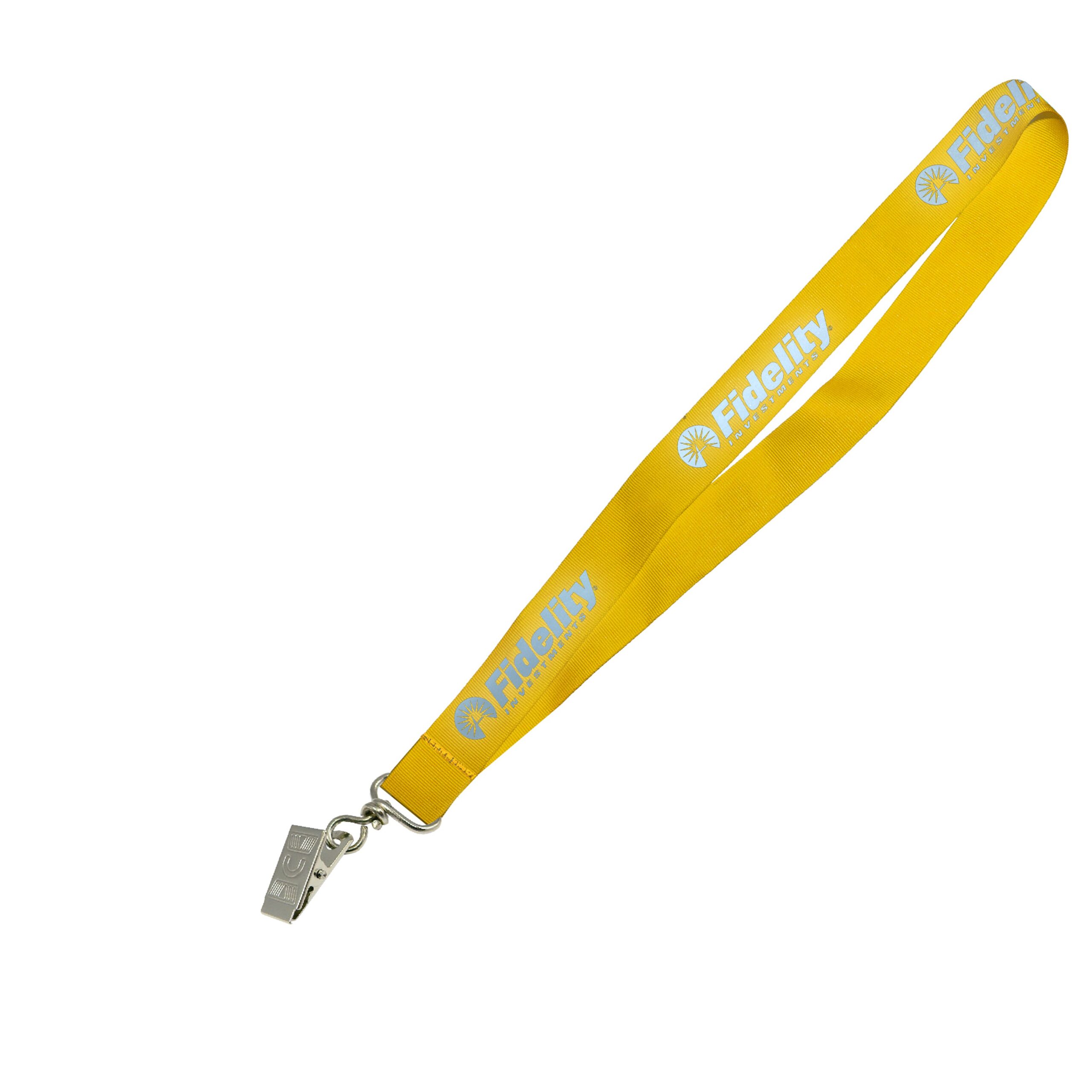 Hi-Viz Lanyard Silver Reflective Print S/Sided with Crocodile Clip - Image 4
