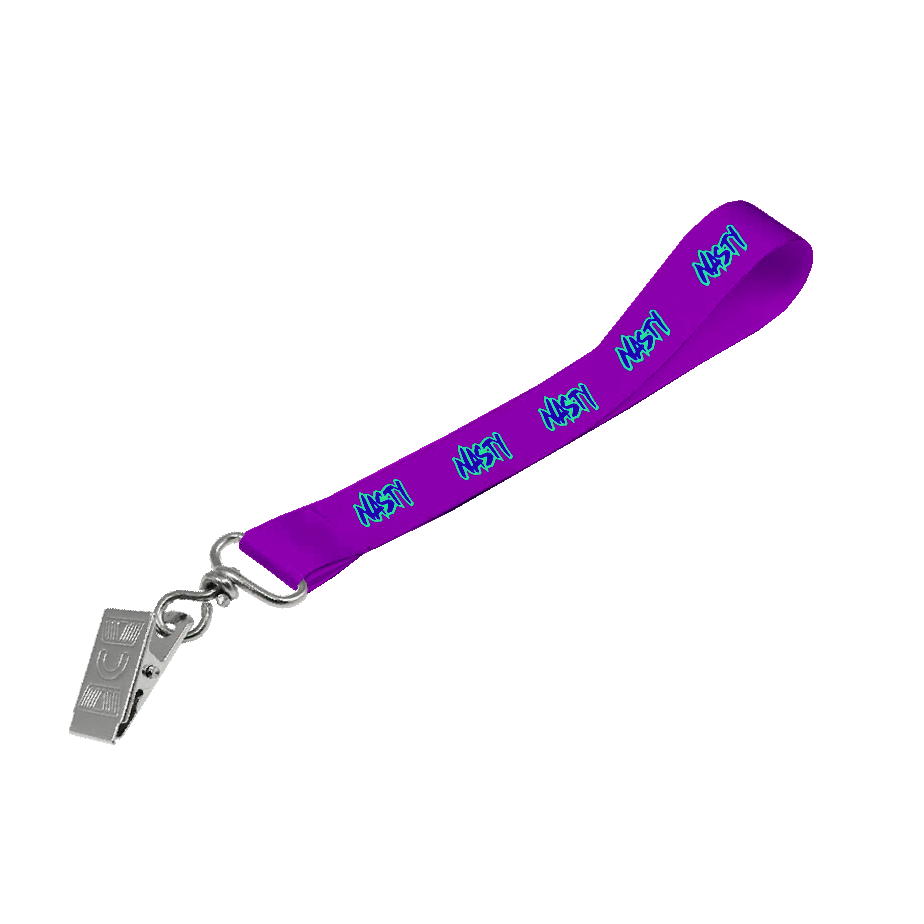 Satin Wrist Phone Strap D/Sided Print with Crocodile Clip 20 x 340mm