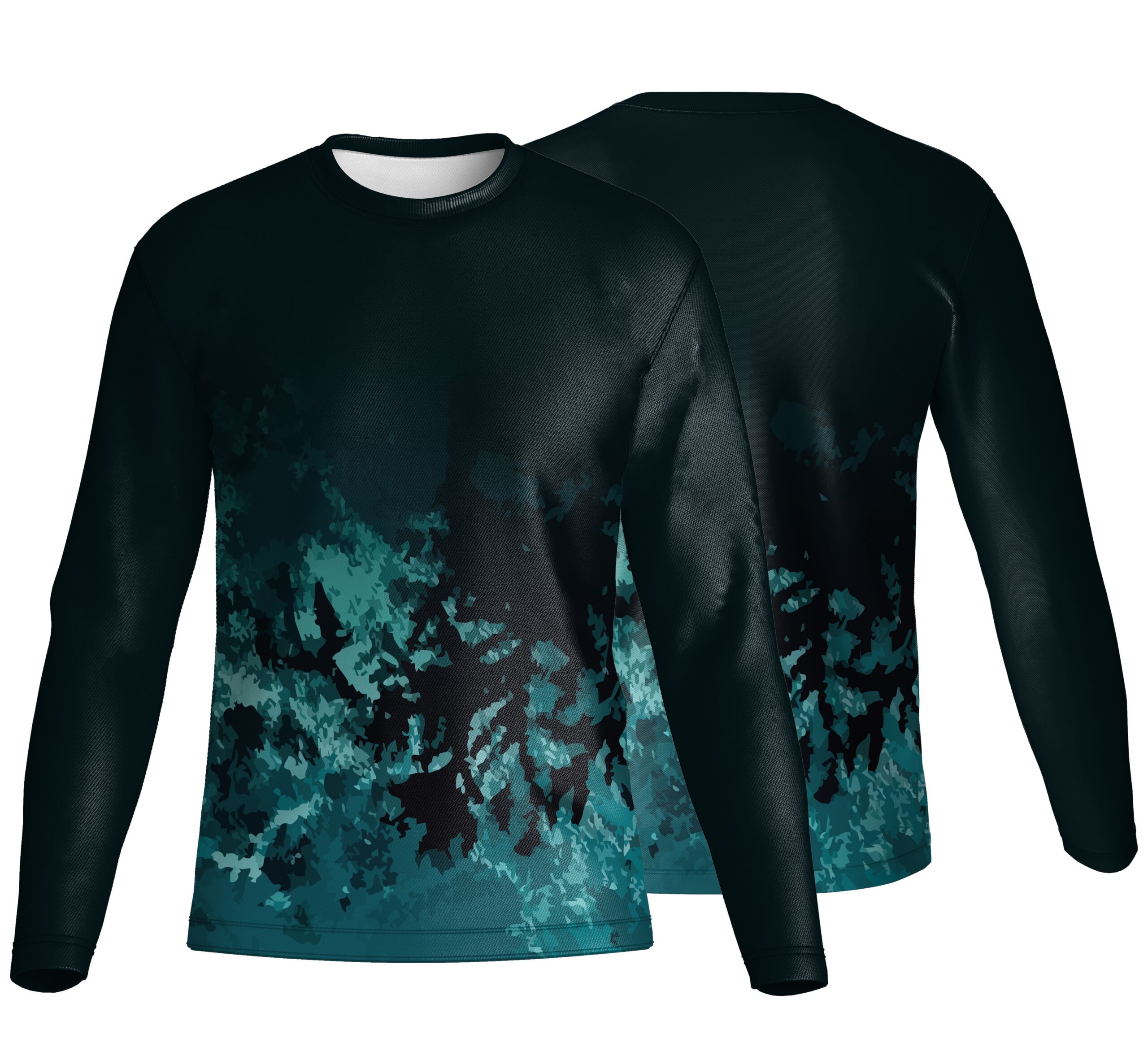 Unisex Long Sleeve Crew Neck T-Shirt | Sport Tec | Camo Design - Image 4