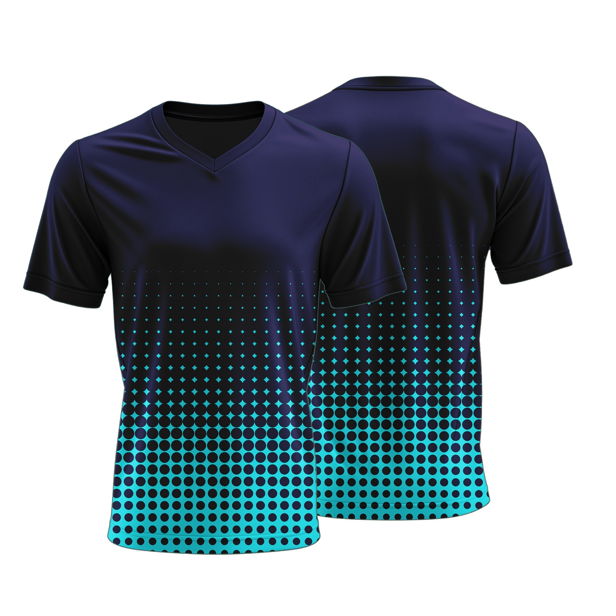 Unisex Short Sleeve V-Neck T-Shirt | Drop Needle Square | Sport Design - Image 3