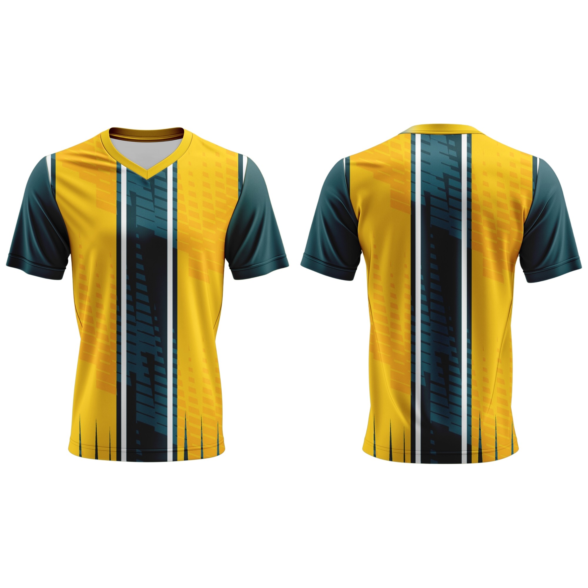 Kids V-Neck Short Sleeve Soccer Shirt | Fitted Sleeves - Image 7