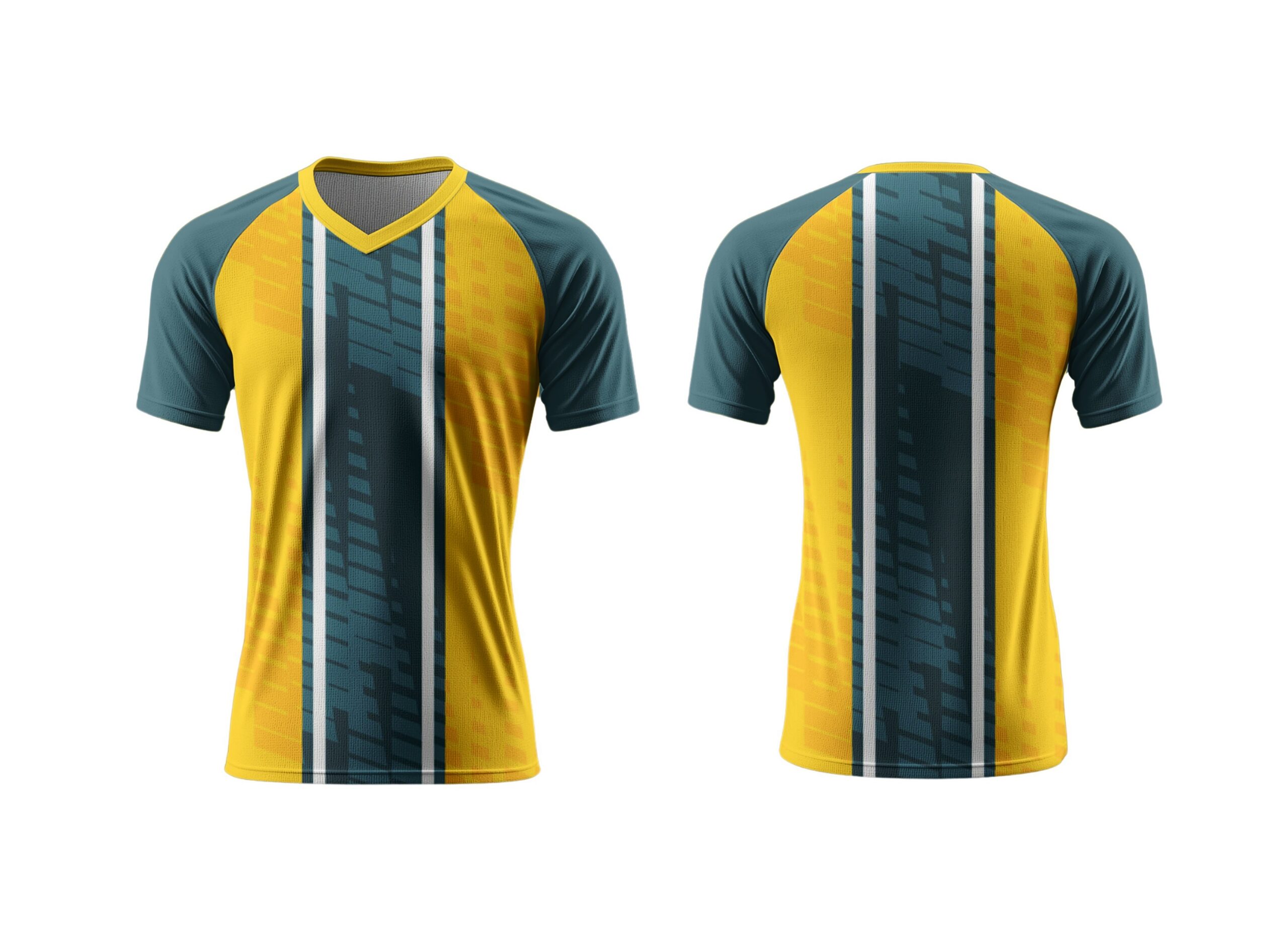 Kids V-Neck Short Sleeve Soccer Shirt | Raglan Sleeves - Image 3
