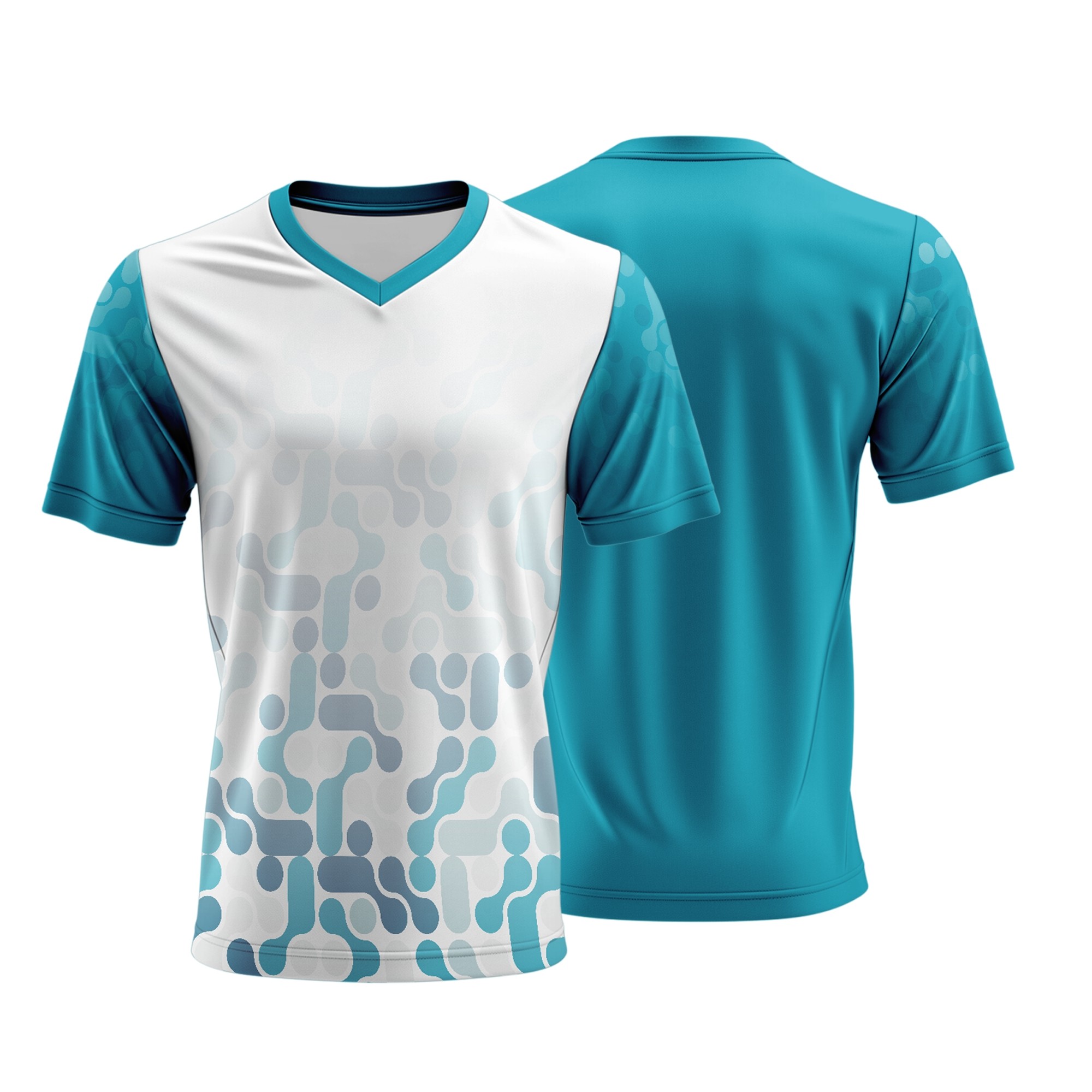 Unisex Dye Sublimated Short Sleeve V-Neck T-Shirt | Interlock | Corporate Design - Image 3