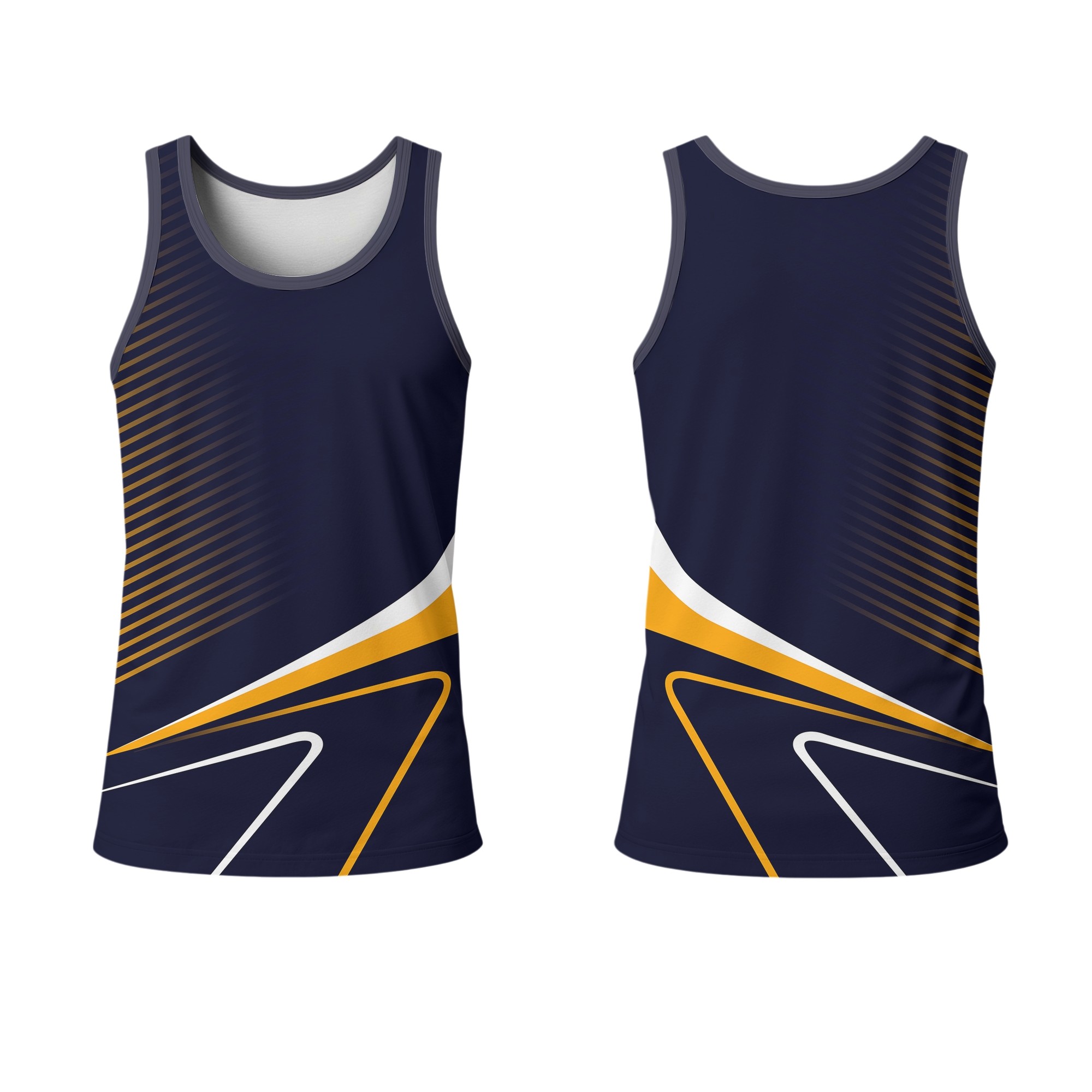 Mens Crew Neck Vest | Normal Back