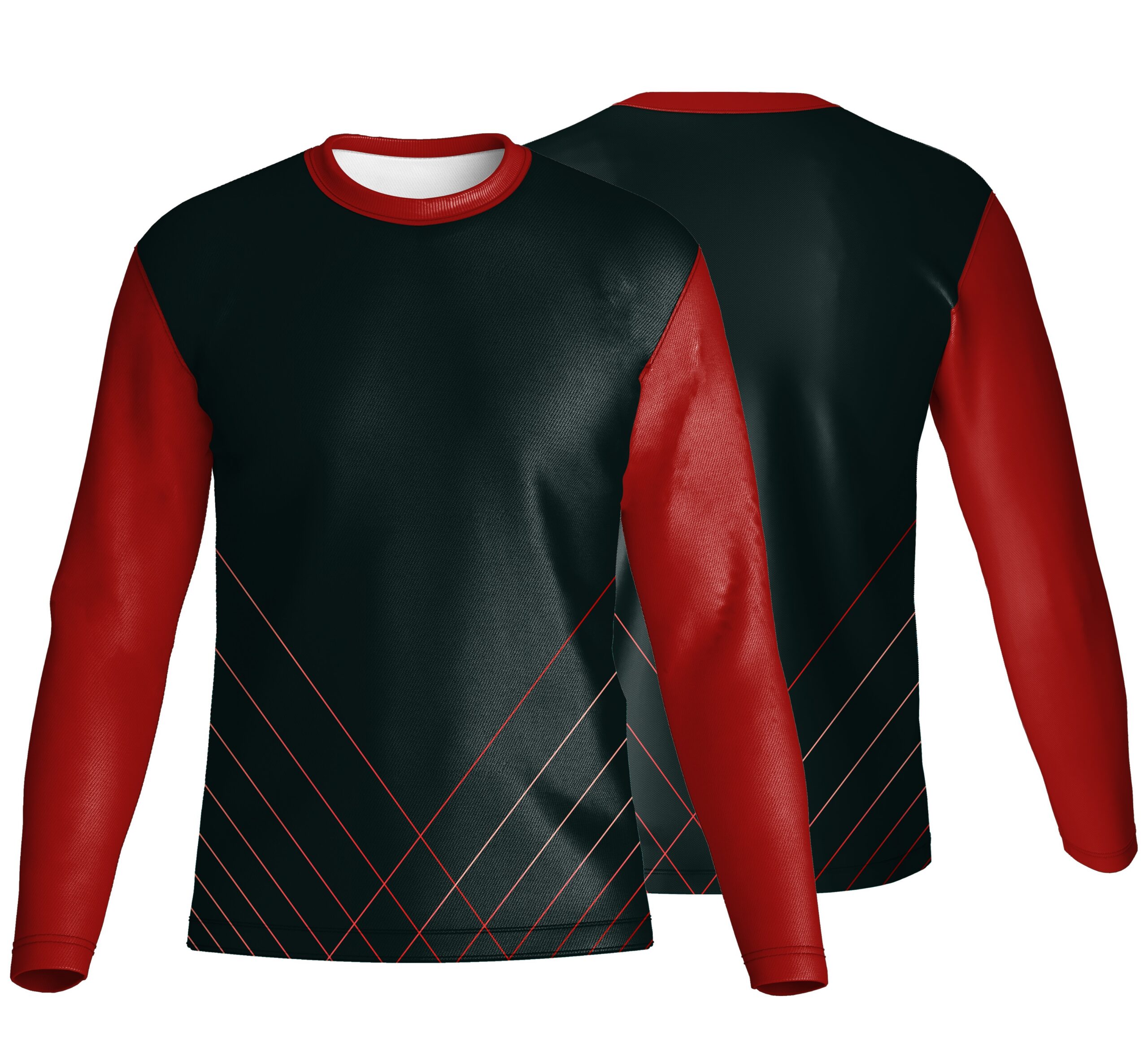 Unisex Long Sleeve Crew Neck T-Shirt | Birdseye | Sport Design - Image 3