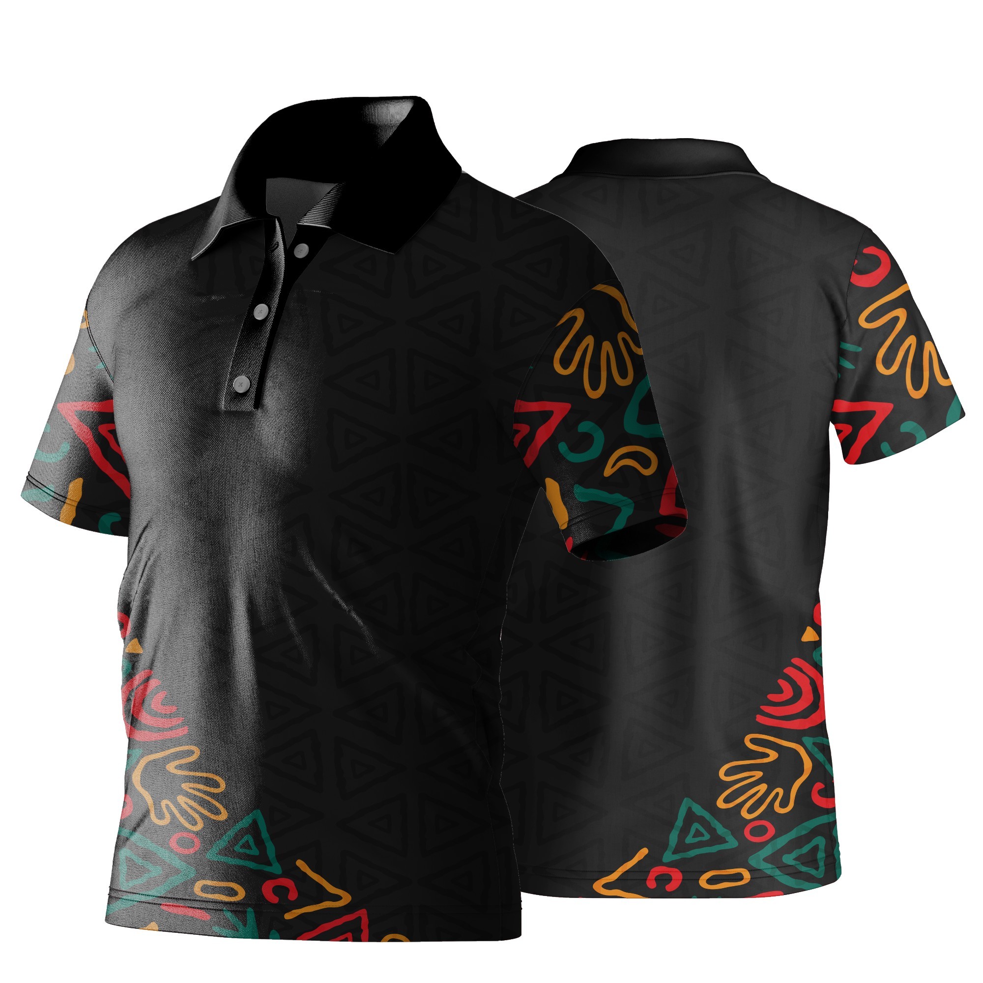 Unisex Golf Shirt | Birdseye | Africa Design - Image 6