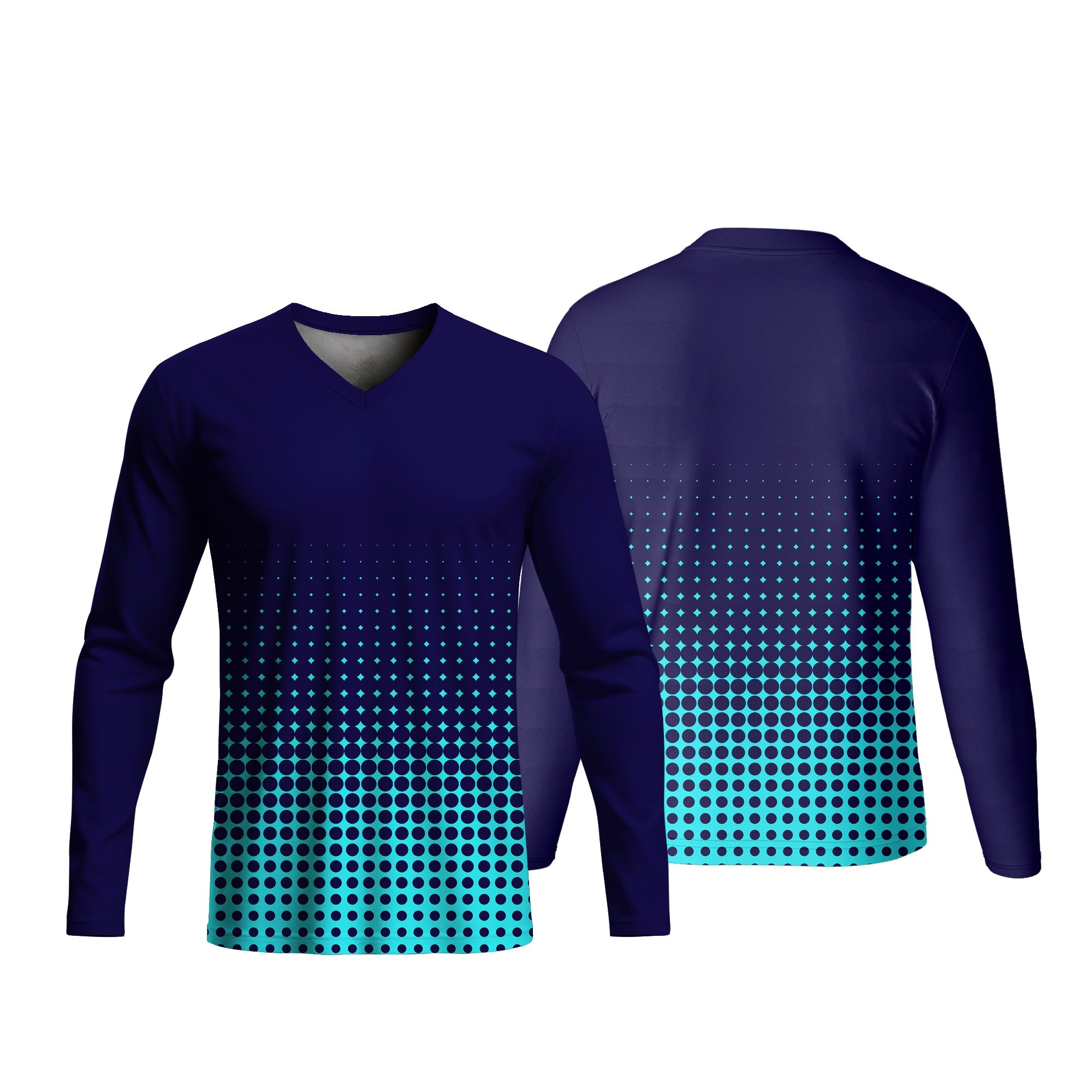Unisex Long Sleeve V-Neck T-Shirt | Dry Tec | Sport Design - Image 5