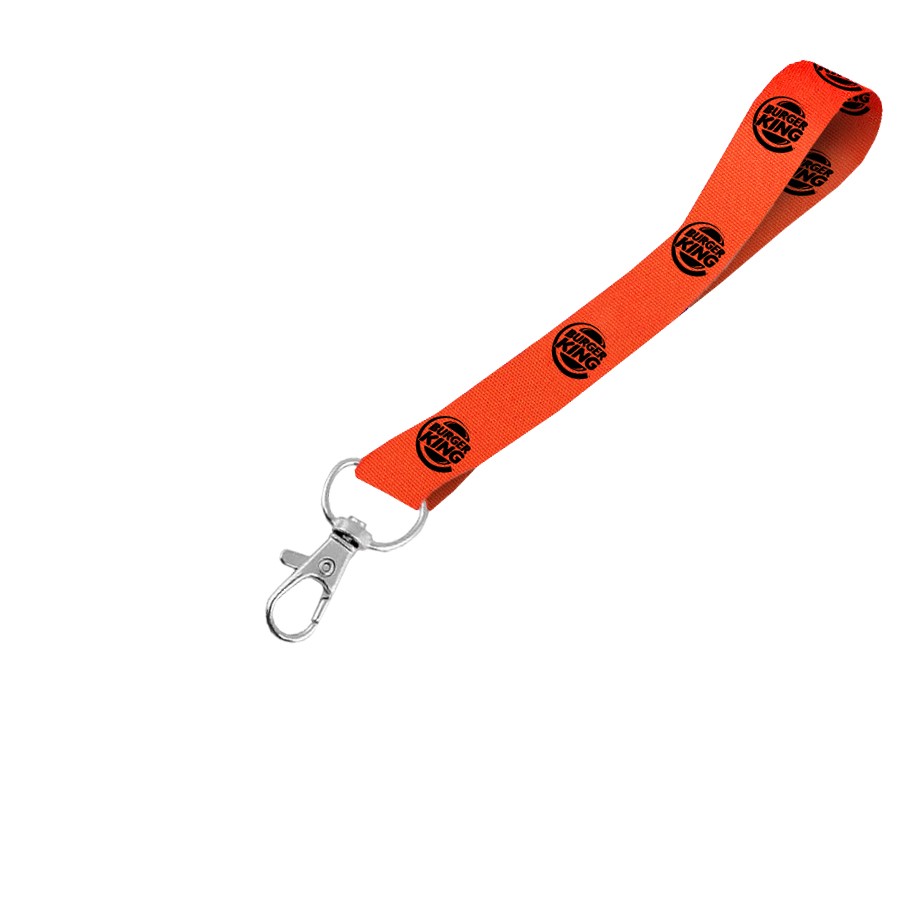 Hi-Viz Wrist Phone Strap Black Sublimation Print D/Sided with Snap Hook - Image 3