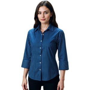 branford-royal-blue-white-check-blouse-ladies