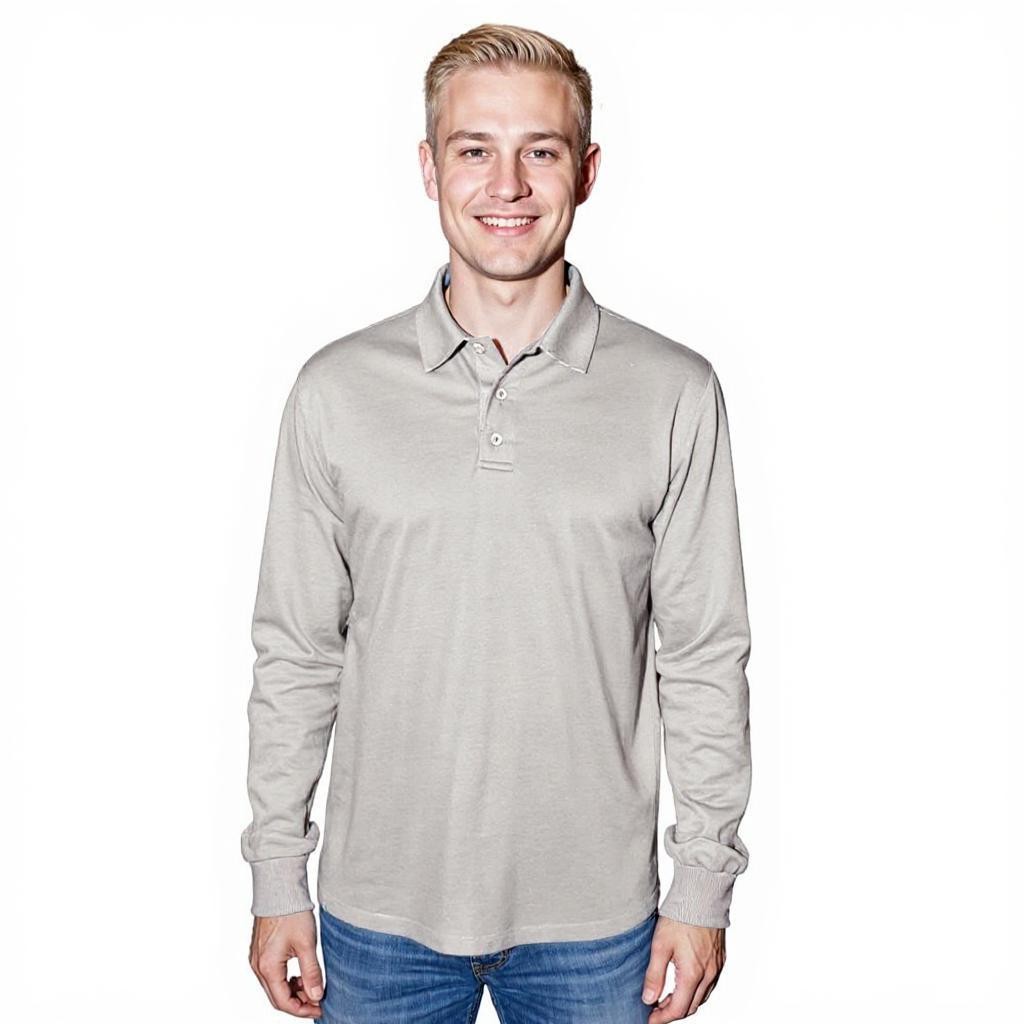 Sea Biscuit Combed Cotton Long Sleeve Golfer - Image 3