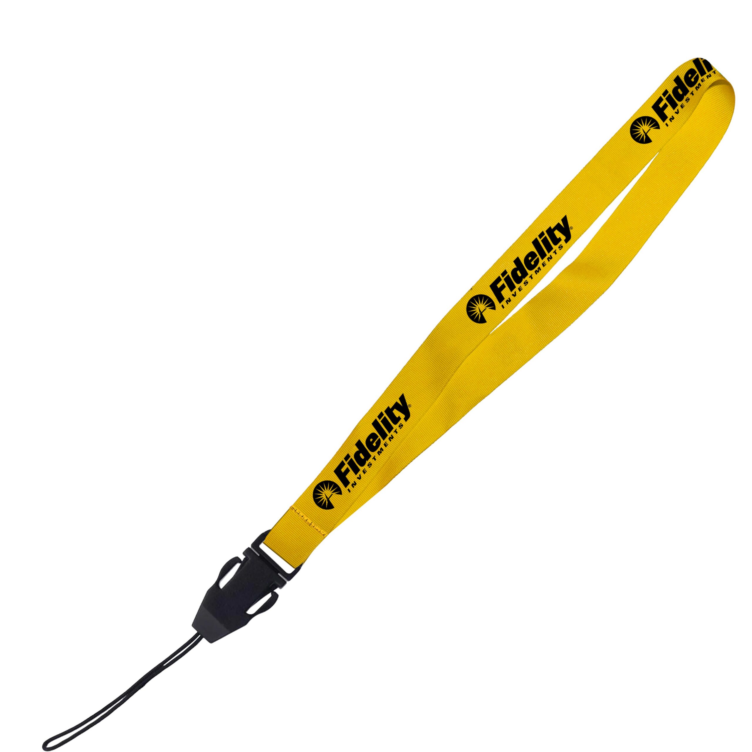 Hi-Viz Lanyard Black Sublimation Print S/Sided with Cellphone Clip - Image 3
