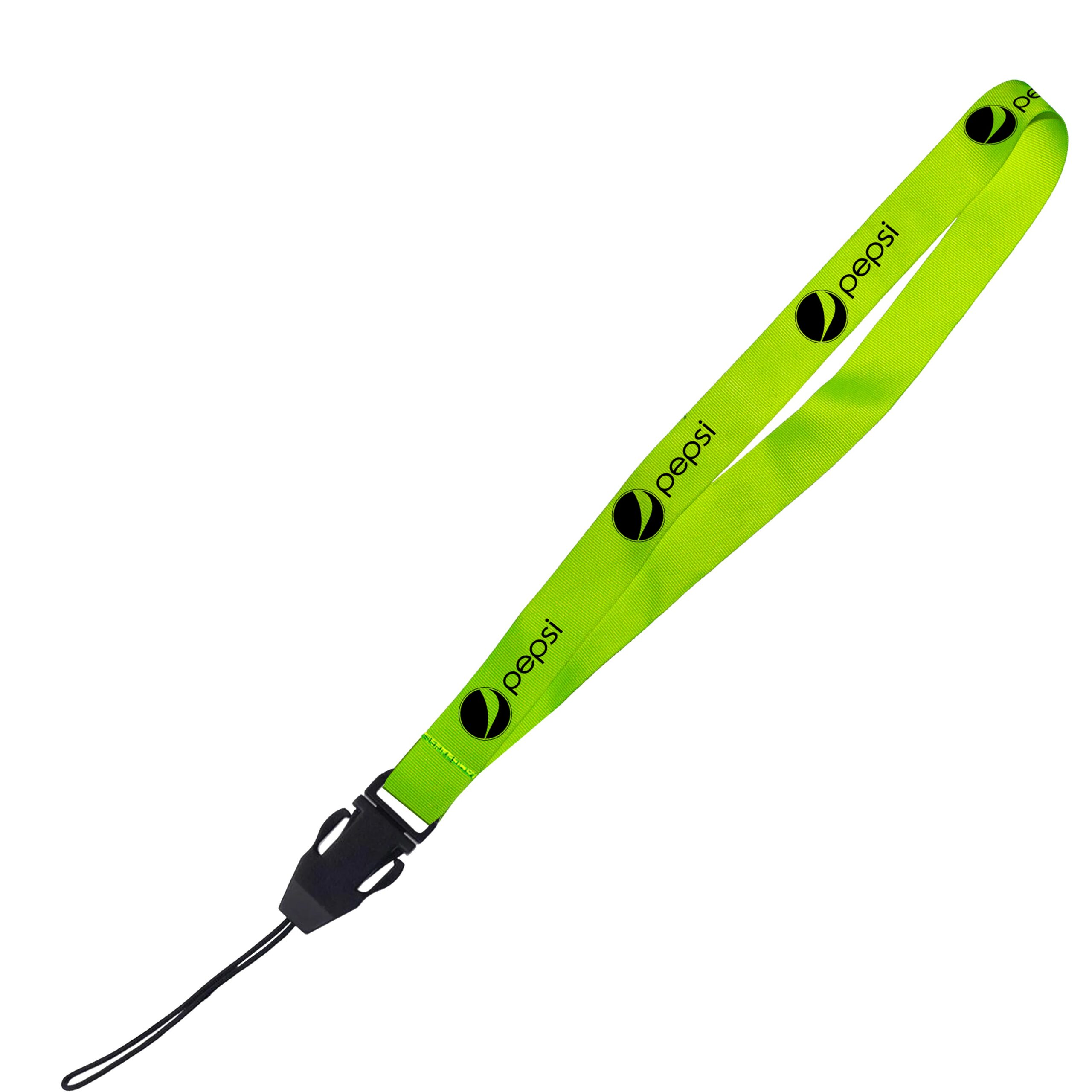 Hi-Viz Lanyard Black Sublimation Print S/Sided with Cellphone Clip - Image 4