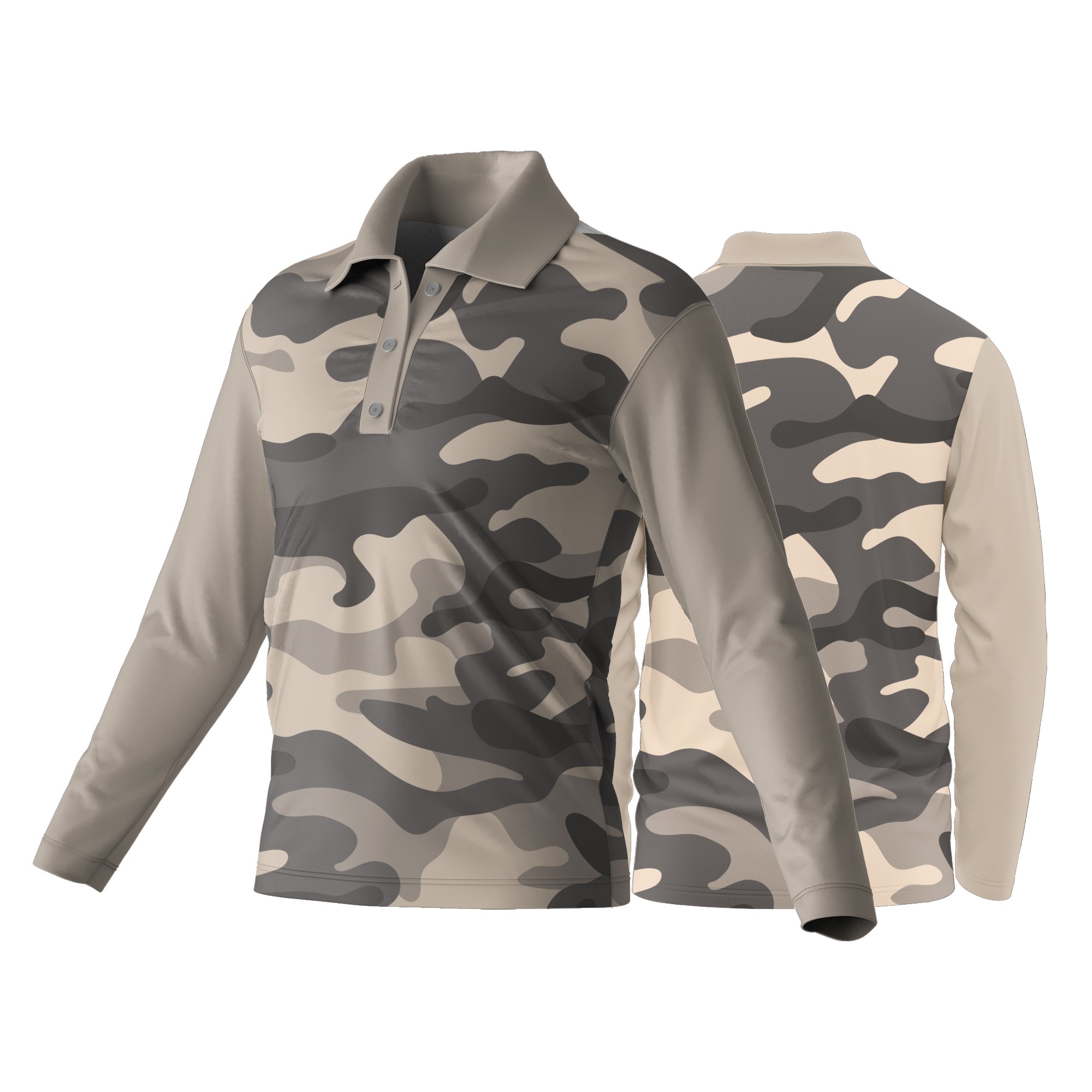 Unisex Long Sleeve Golf Shirt | Dry Tec - Image 3