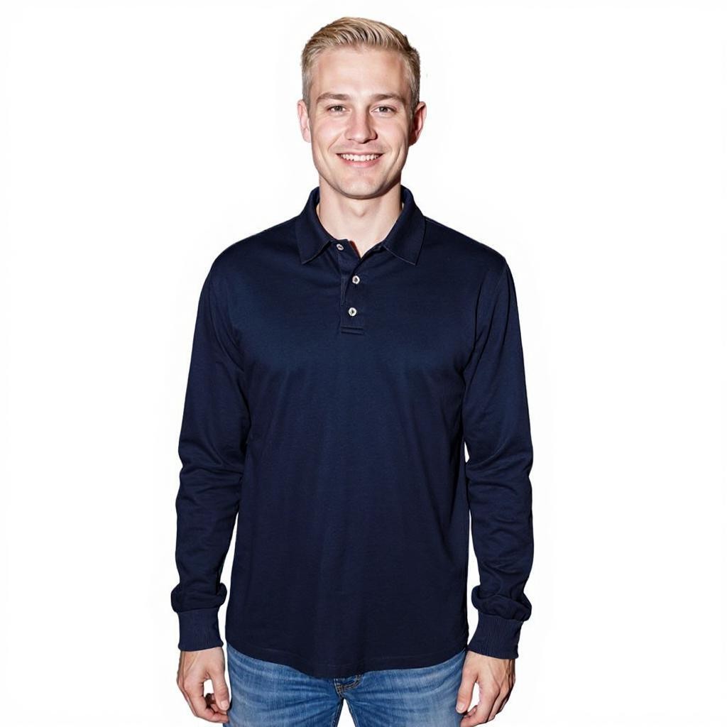 Sea Biscuit Combed Cotton Long Sleeve Golfer - Image 4