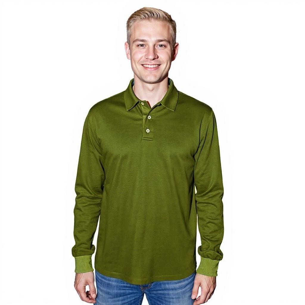 Sea Biscuit Combed Cotton Long Sleeve Golfer - Image 6