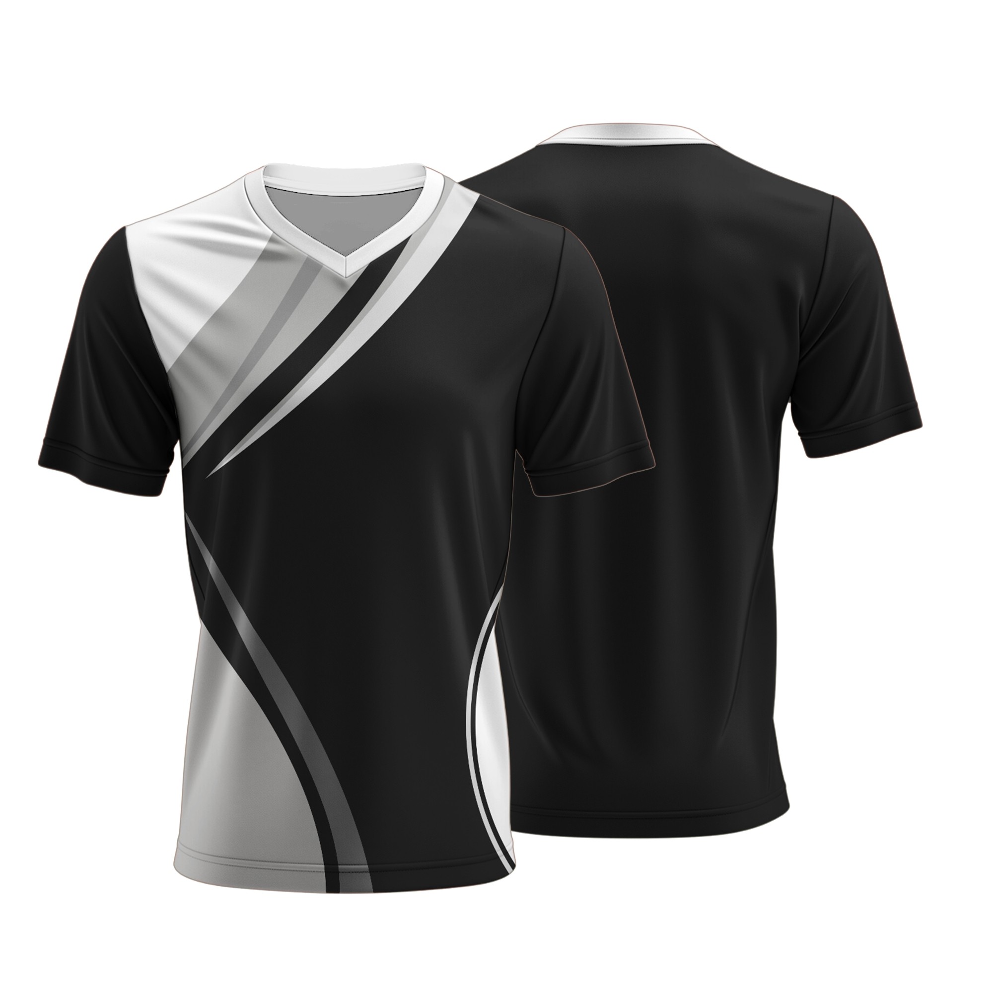 Unisex Dye Sublimated Short Sleeve V-Neck T-Shirt | Dry Tec | Corporate Design - Image 3