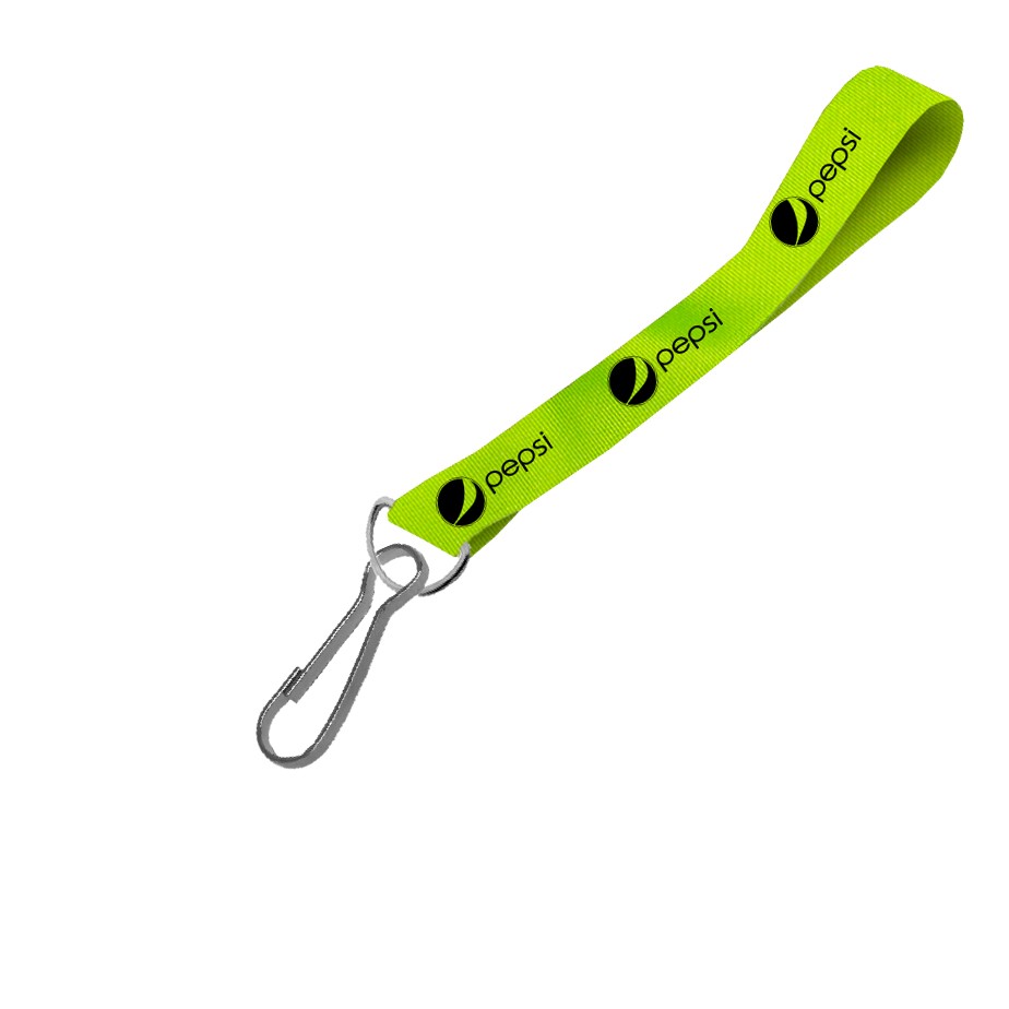 Hi-Viz Wrist Phone Strap Black Sublimation Print S/Sided with Swivel Hook - Image 4
