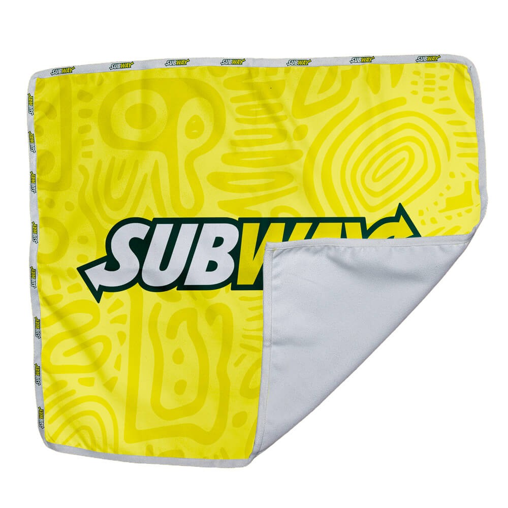 Parsley Quick Drying Tea Towel S/S Print Binded With Personlised Branded Petersham Webbing - Image 3