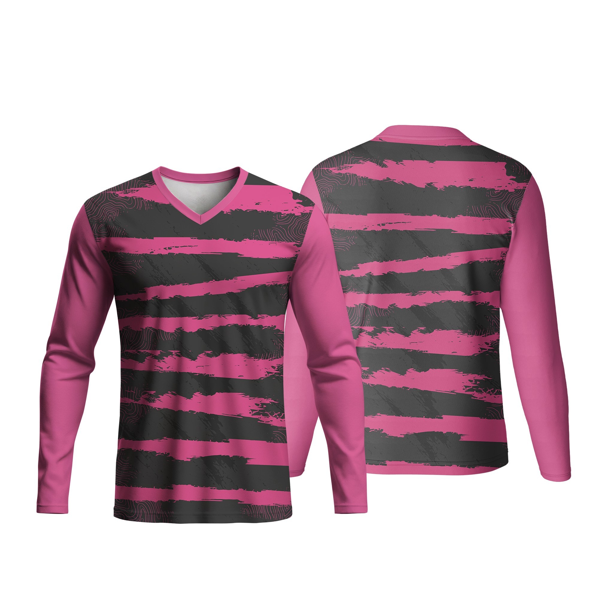Kids V-Neck Long Sleeve Soccer Shirt | Fitted Sleeves - Image 7