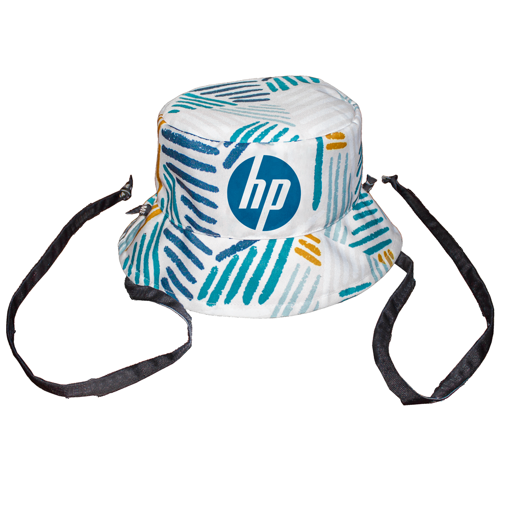 Hustle Reversible Bucket Hat With Petersham Ties