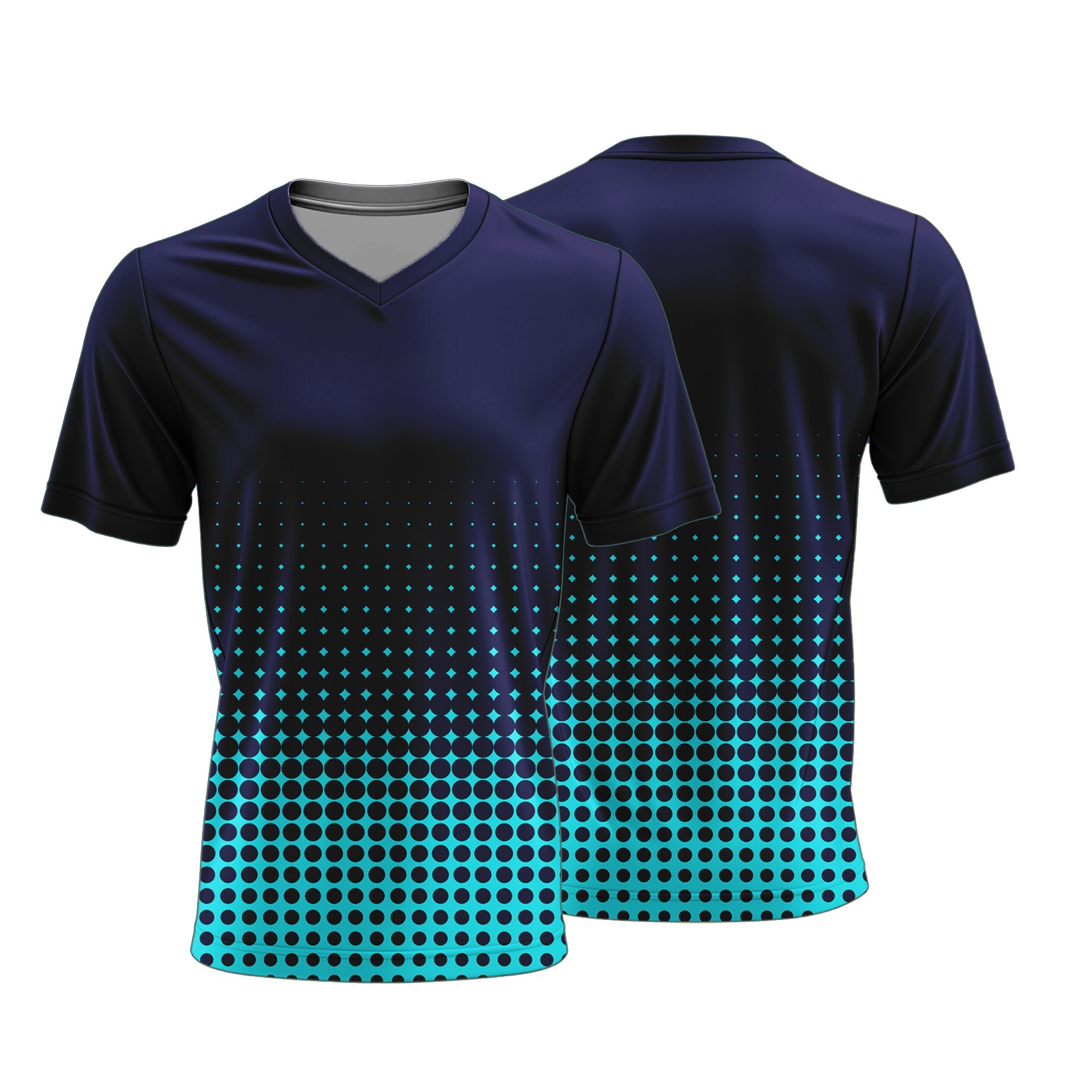 Unisex Short Sleeve V-Neck T-Shirt | Dry Tec | Sport Design