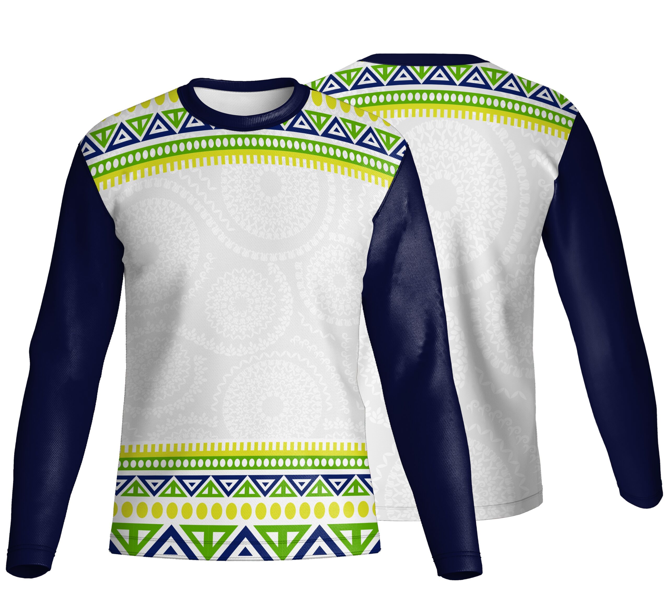 Unisex Long Sleeve Crew Neck T-Shirt | Dry Tec | Africa Design - Image 4