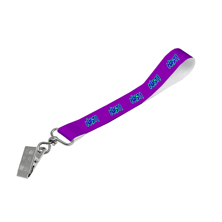 Satin Wrist Phone Strap S/Sided Print with Crocodile Clip 15 x 340mm